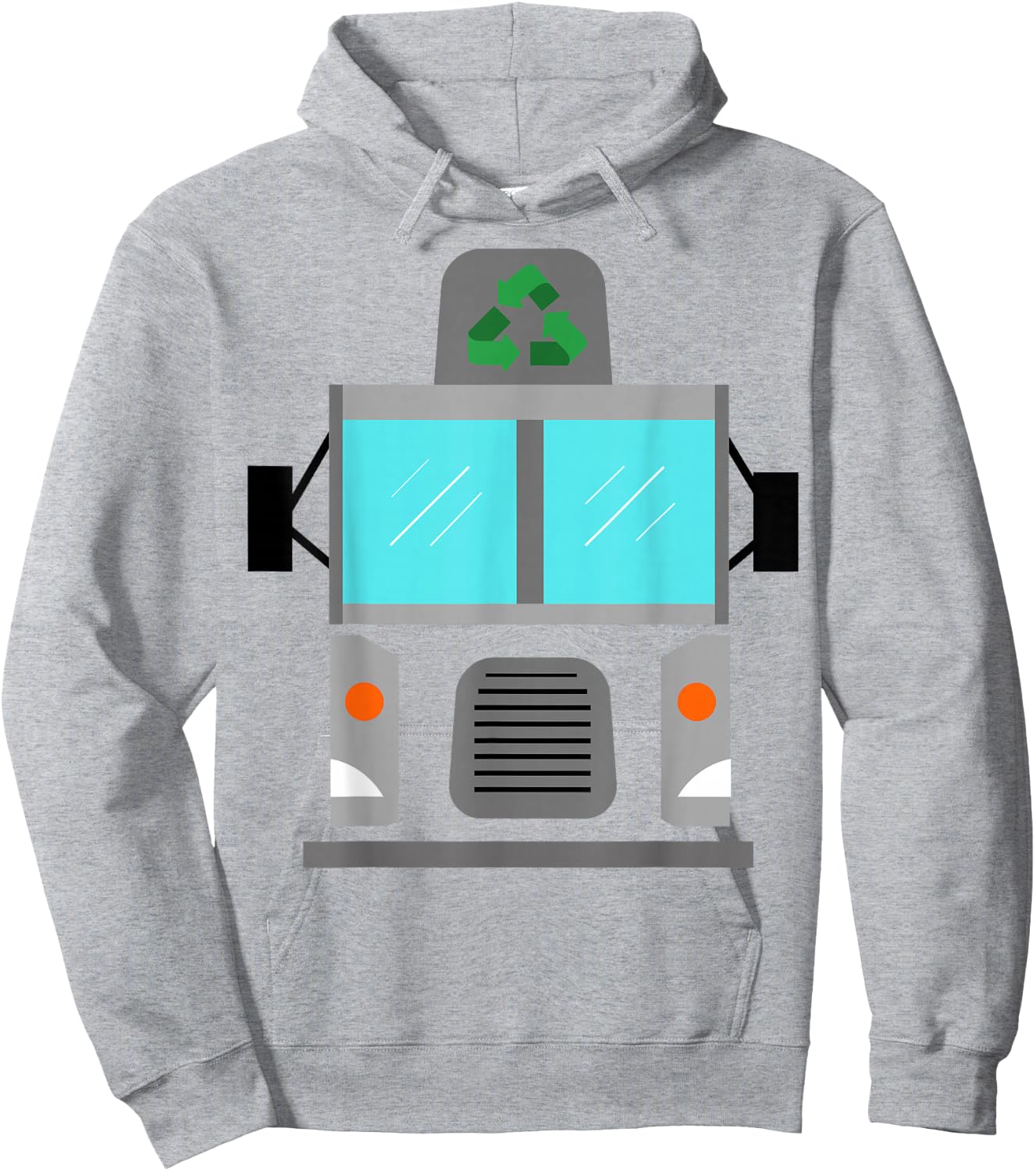 Trash Truck Halloween Birthday Costume Pajama Kids Toddler Hoodie - Hoodie | Ash