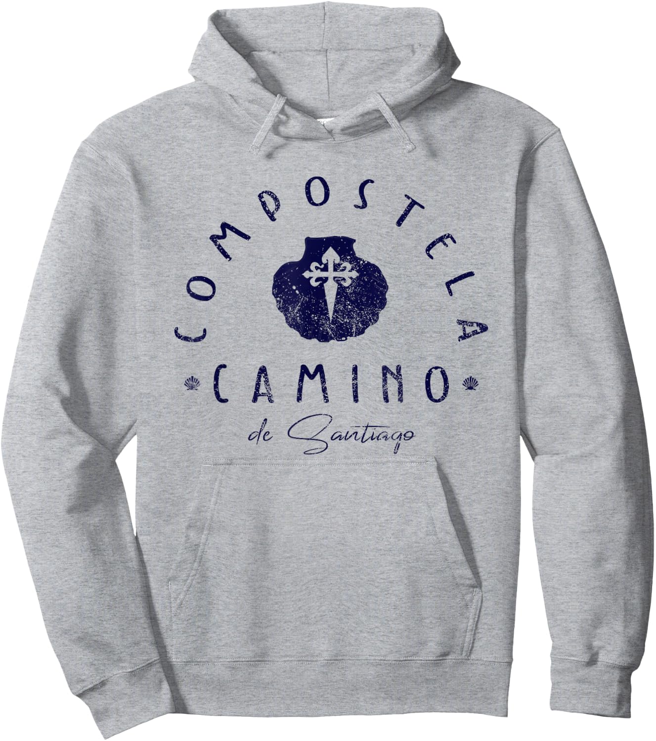 Camino de Santiago Spain Scallop Shell St James Hiking Gift Hoodie - Hoodie | Ash