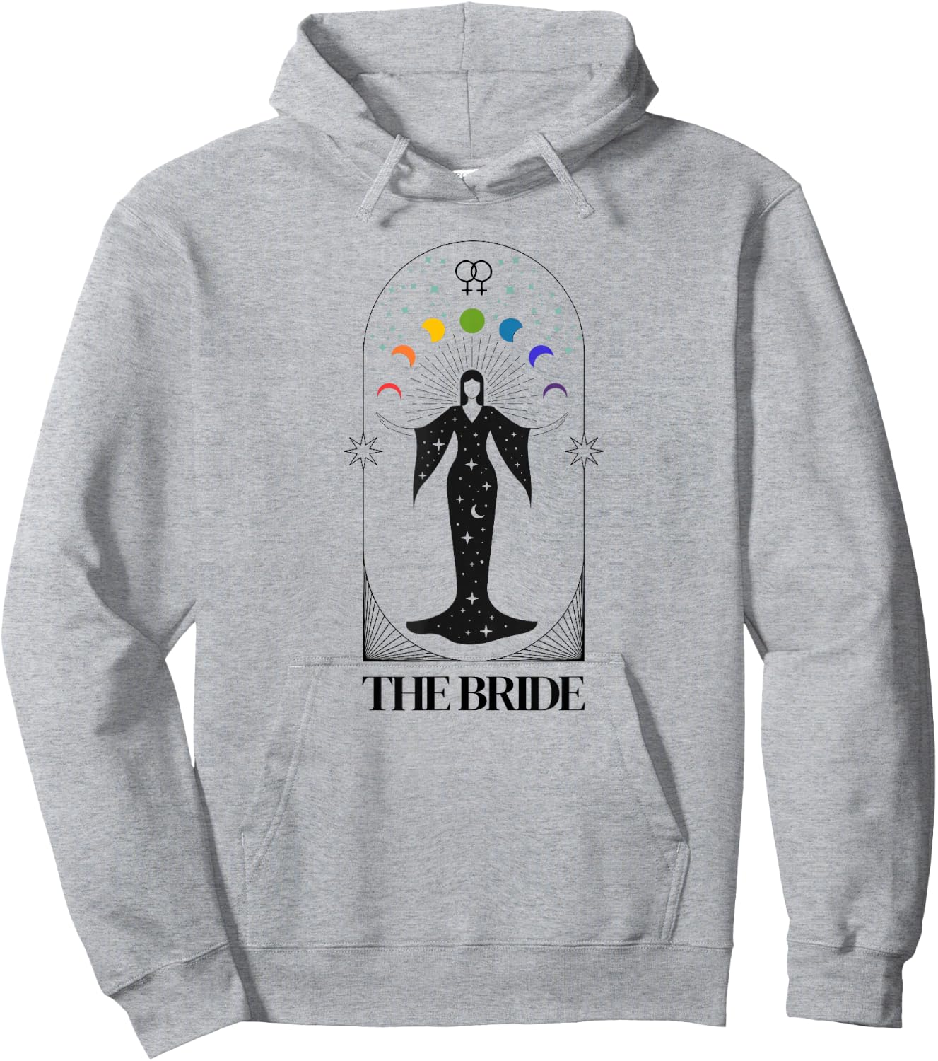 Lesbian Bride Gay Brides Tarot Bachelorette Lgbt Wedding Day Hoodie - Hoodie | Ash