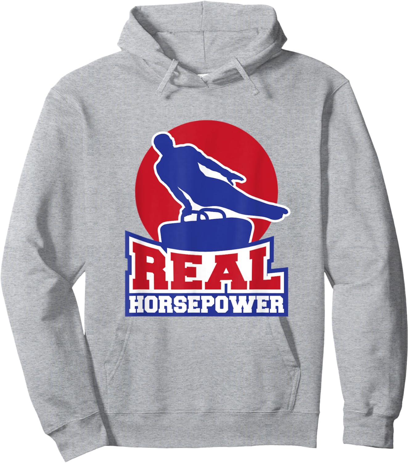Gymnastic Pommel Horse Spinner, Male Gymnast Real Horsepower Hoodie - Hoodie | Ash