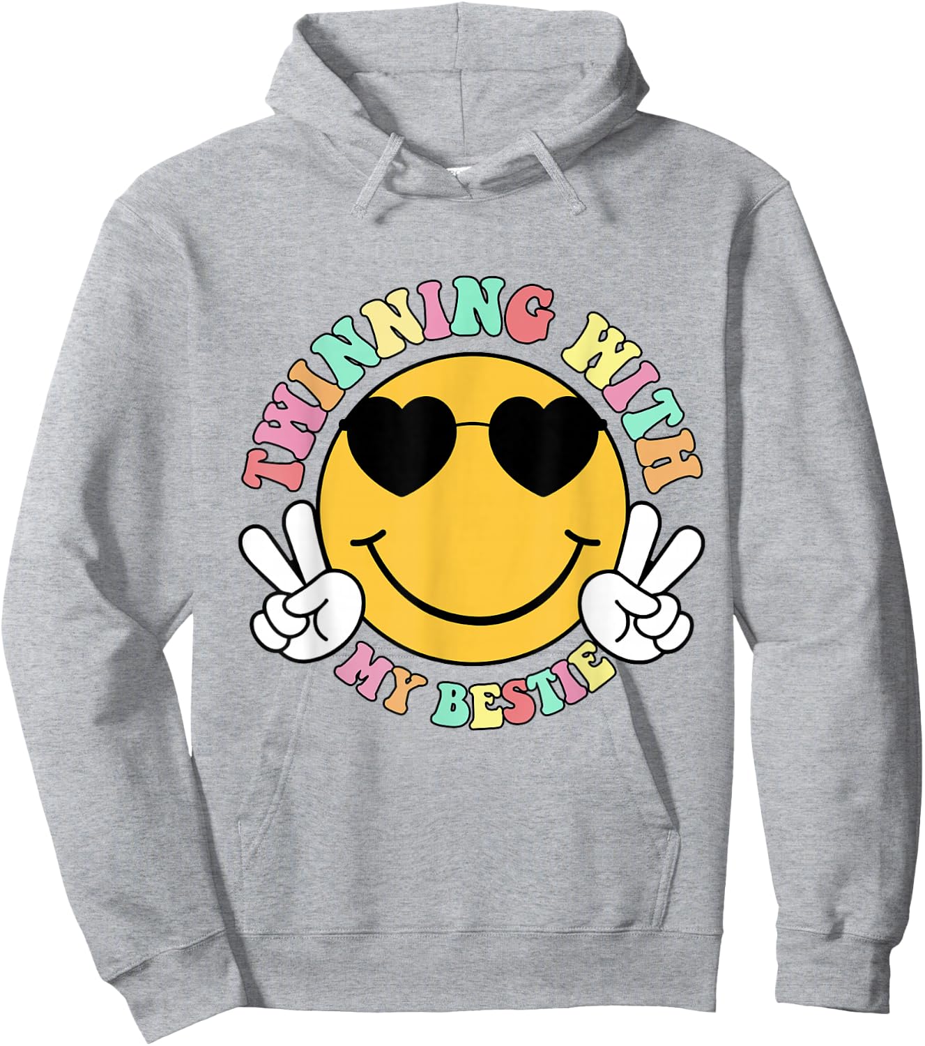 Twinning With My Bestie Girls Kids Matching Bestfriend BFF Hoodie - Hoodie | Ash