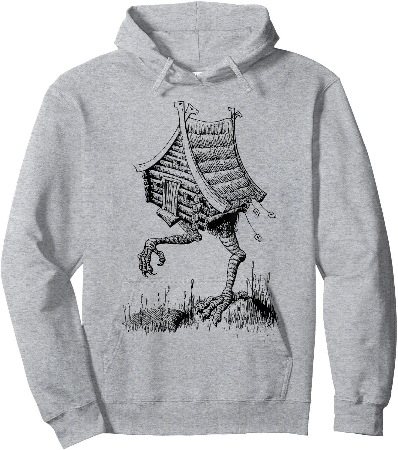 Walking House on Chicken Legs Slavic folklore Baba Yaga Art Hoodie - Hoodie | Ash