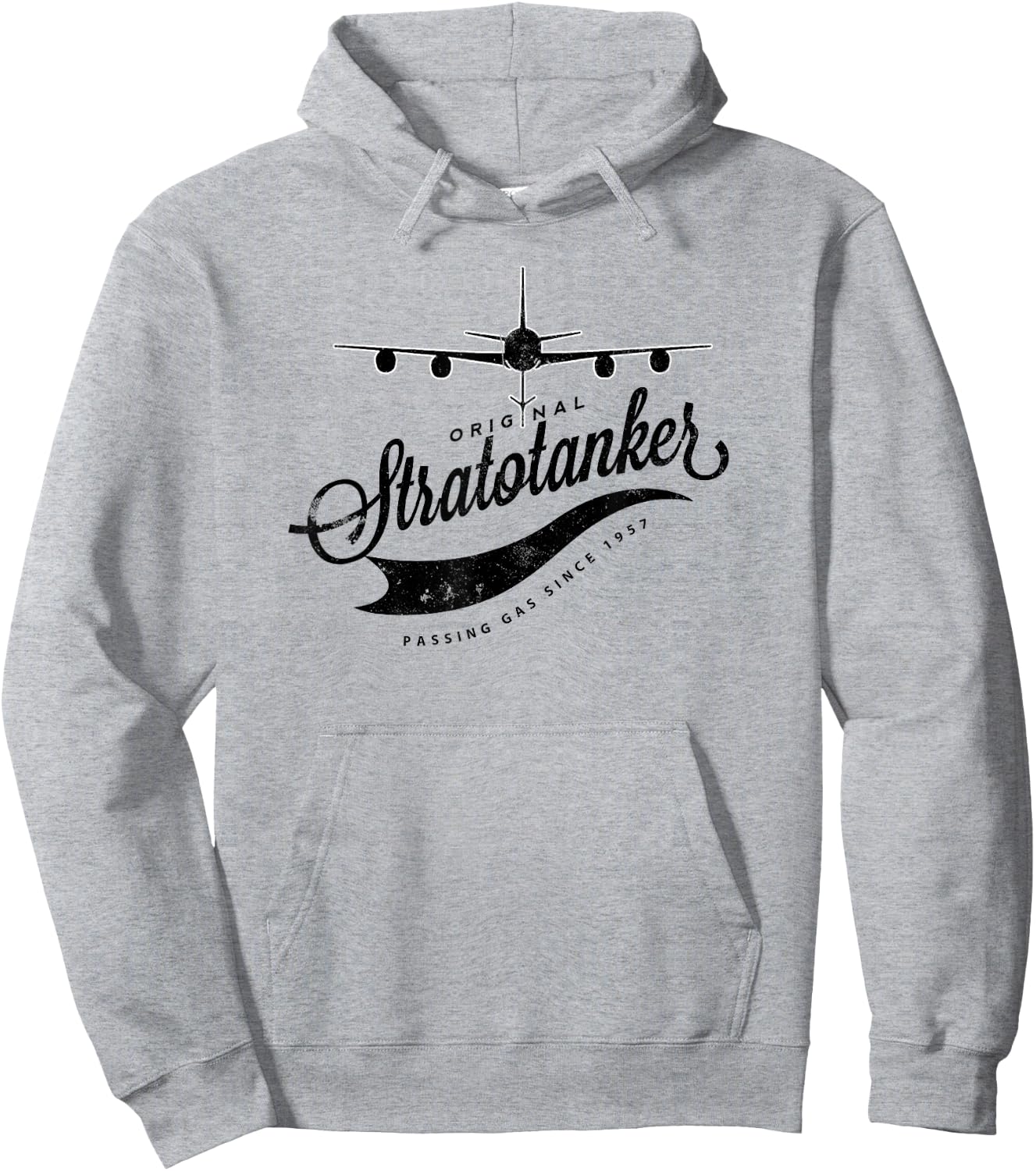 Passing Gas Since 1957 KC-135 Tanker Airplane Hoodie - Hoodie | Ash
