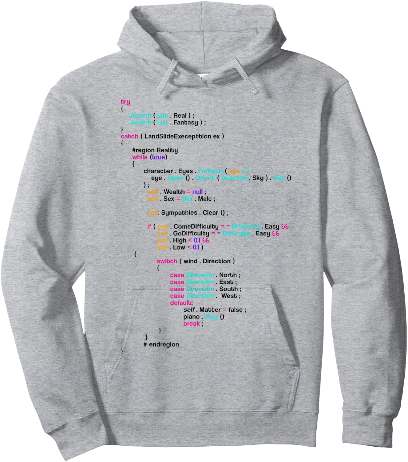 Assert Code Programmer Software Developer Nerd Computer Hoodie - Hoodie | Ash