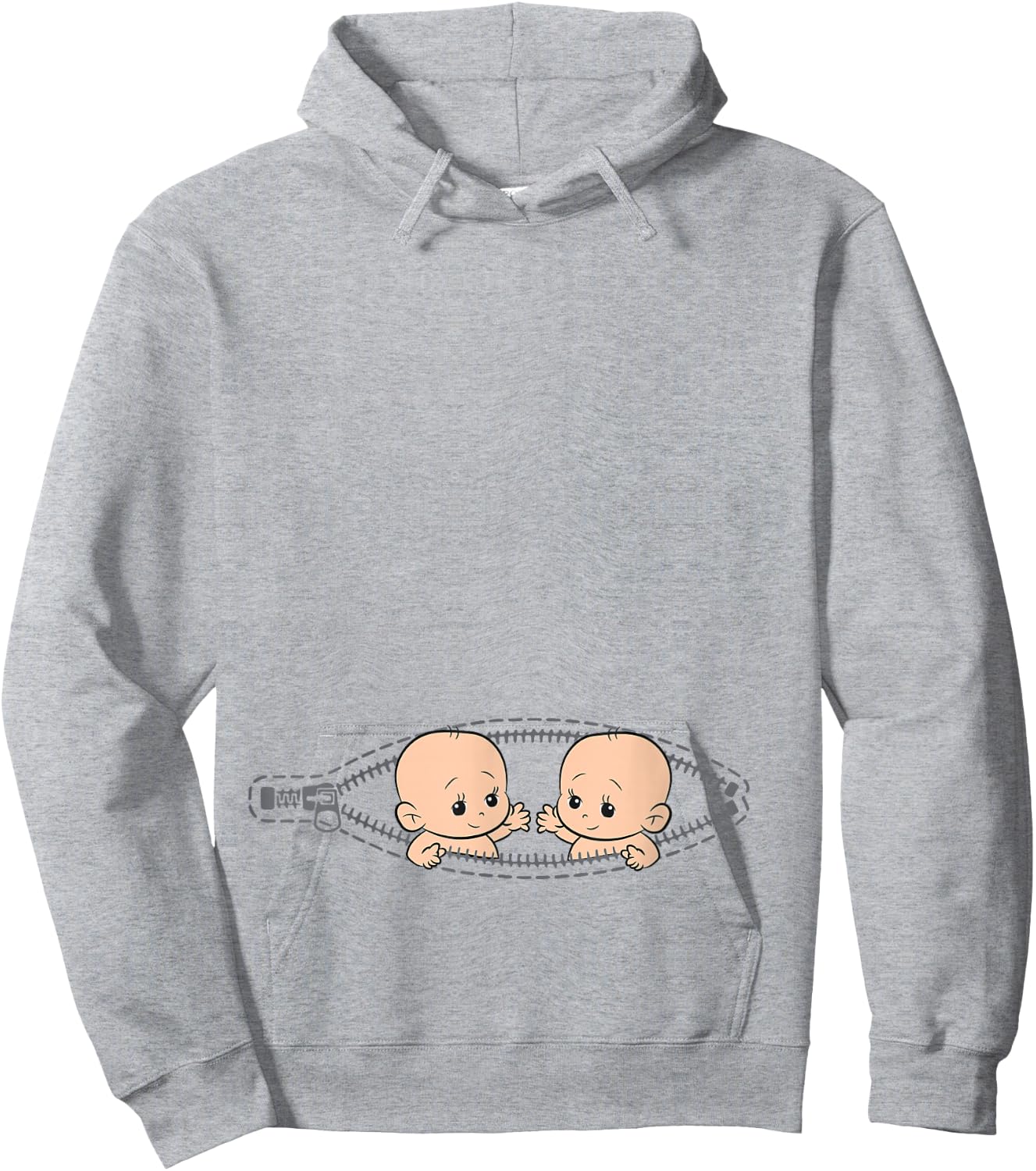 Pregnant Mother of Twins Pregnancy Hoodie - Hoodie | Ash