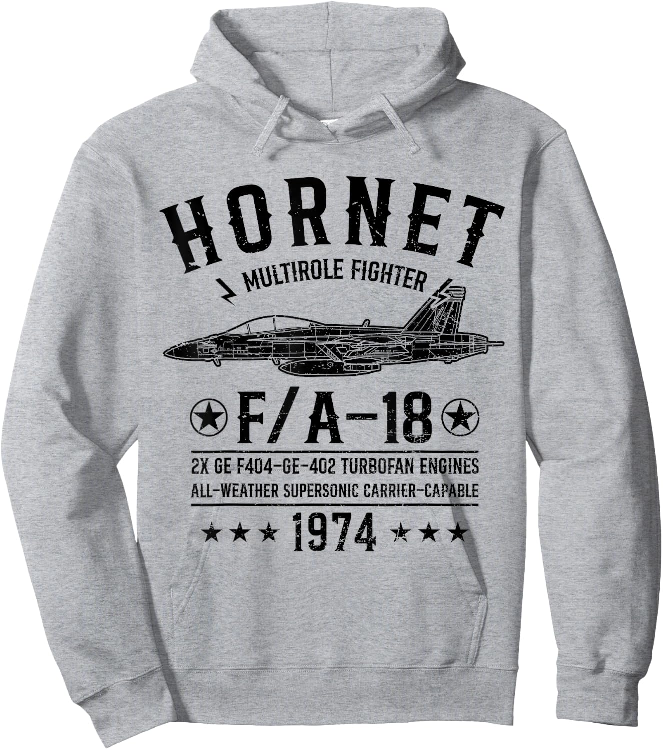 FA-18 Hornet Multirole Fighter Jet F-18 Military Airplanes Hoodie - Hoodie | Ash