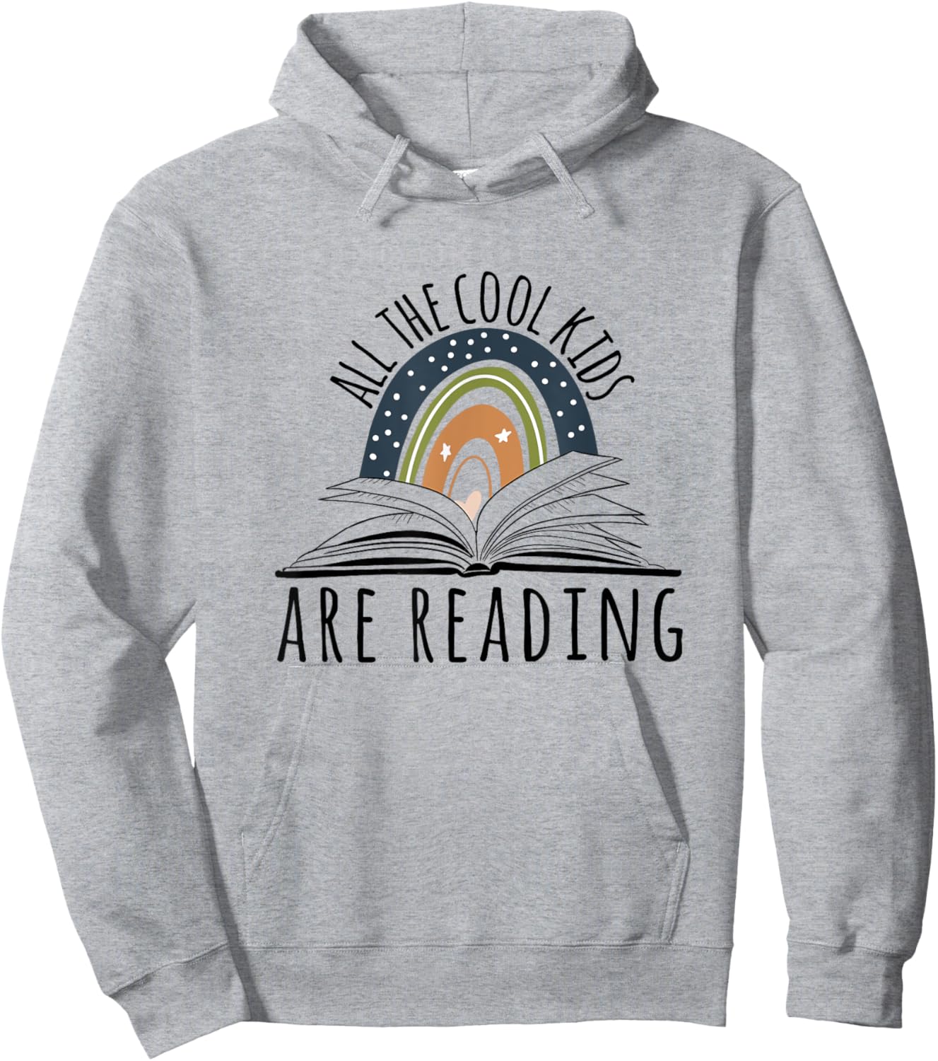 All the Cool Kids are Reading, Teacher Life Read Books Hoodie - Hoodie | Ash