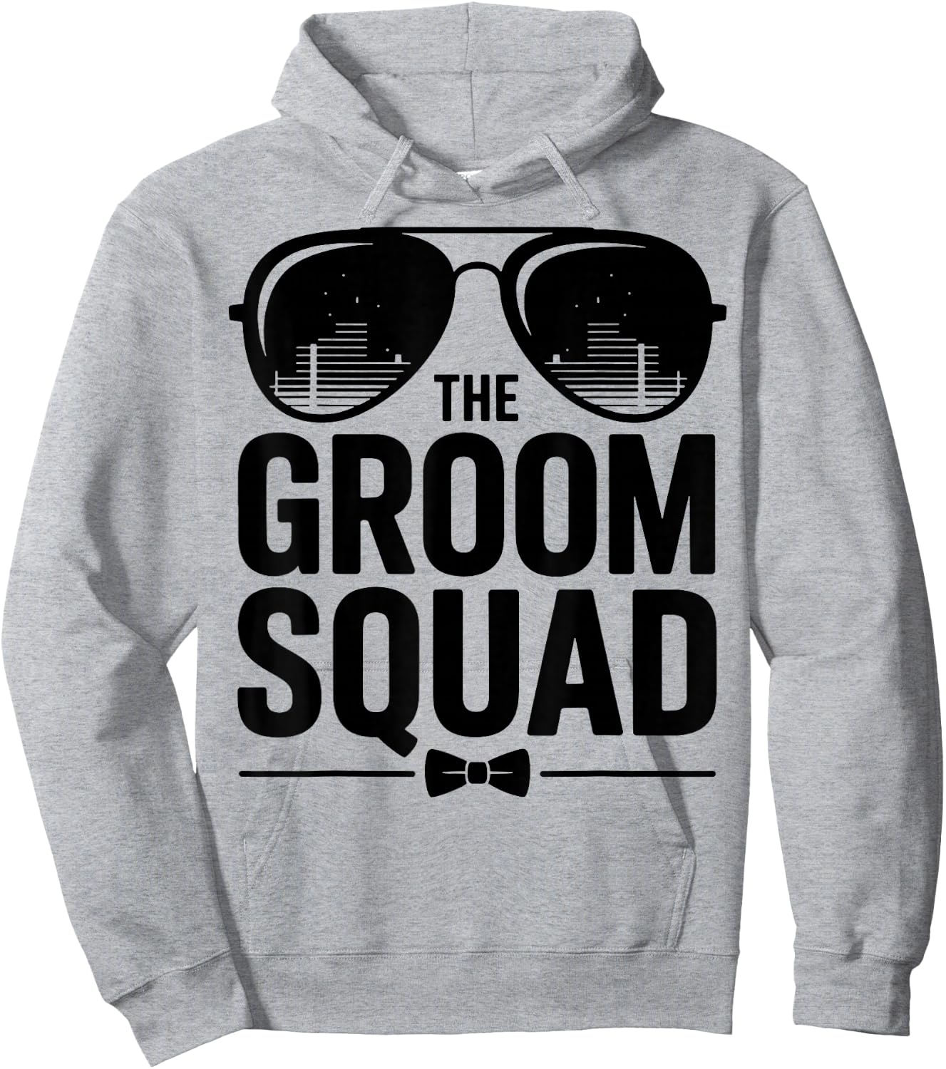 The Groom Squad Sunglasses Wedding Bachelor Party Groomsmen Hoodie - Hoodie | Ash
