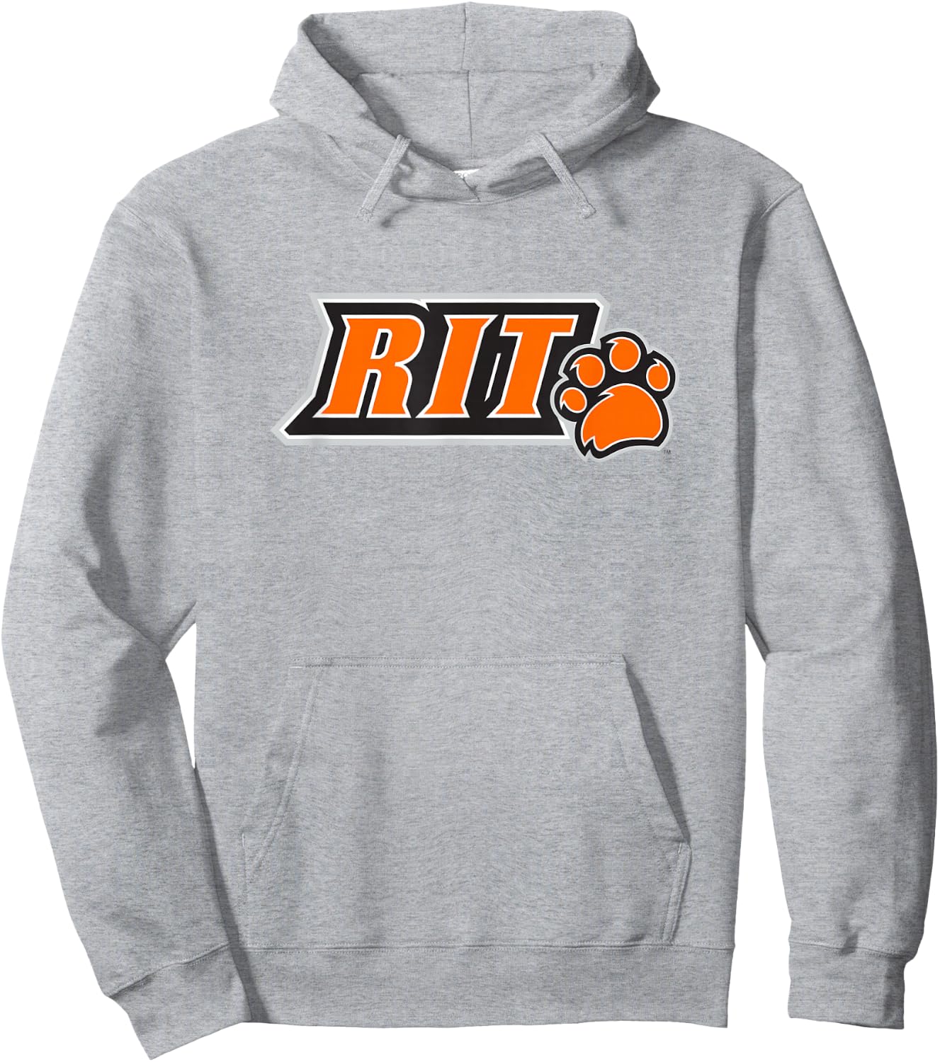 Rochester Institute of Technology RIT Tigers Paw Logo Hoodie - Hoodie | Ash