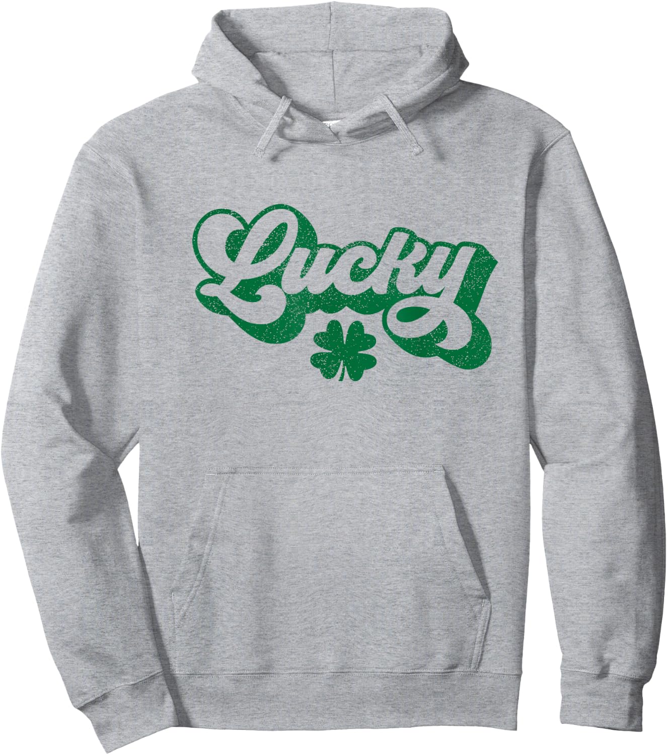 Lucky Shamrock St Patricks Day Hoodie - Hoodie | Ash