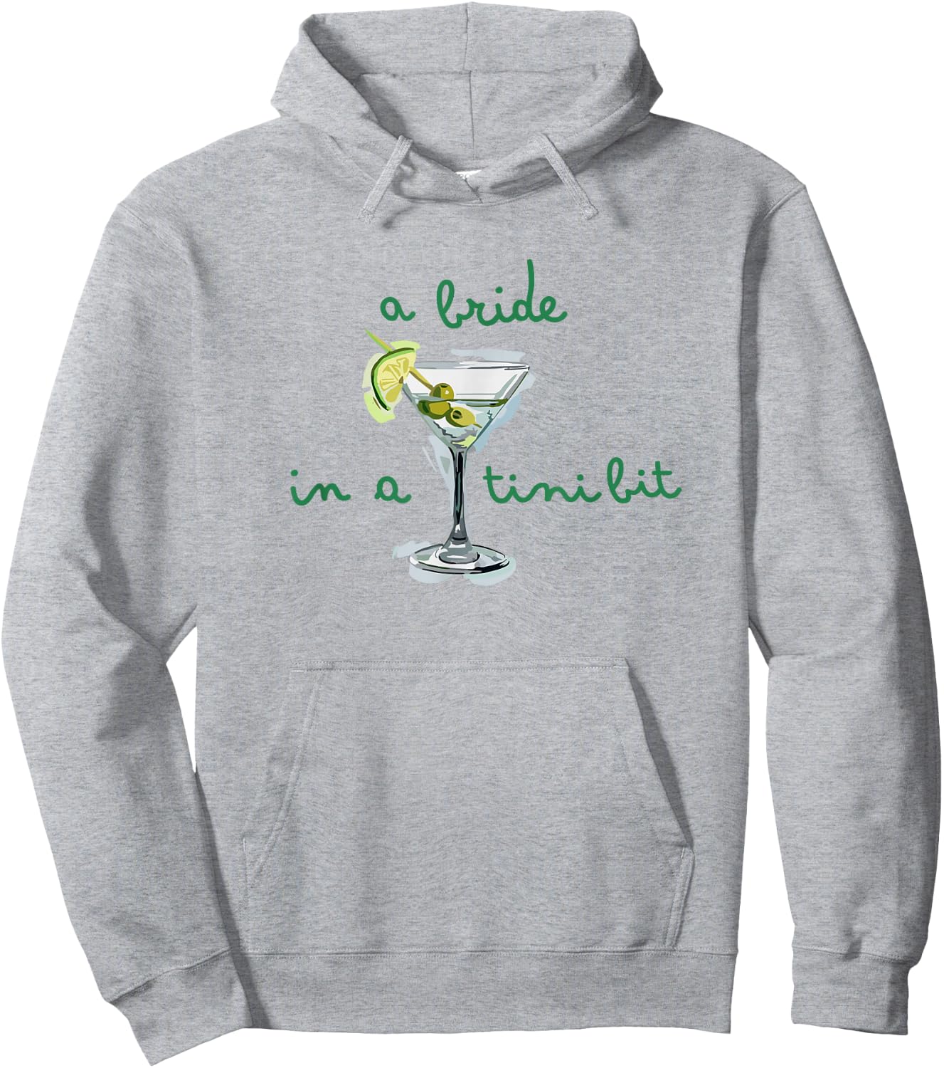 A Bride in a Tiny Bit Bride Cocktail Martini Bachelorette Hoodie - Hoodie | Ash