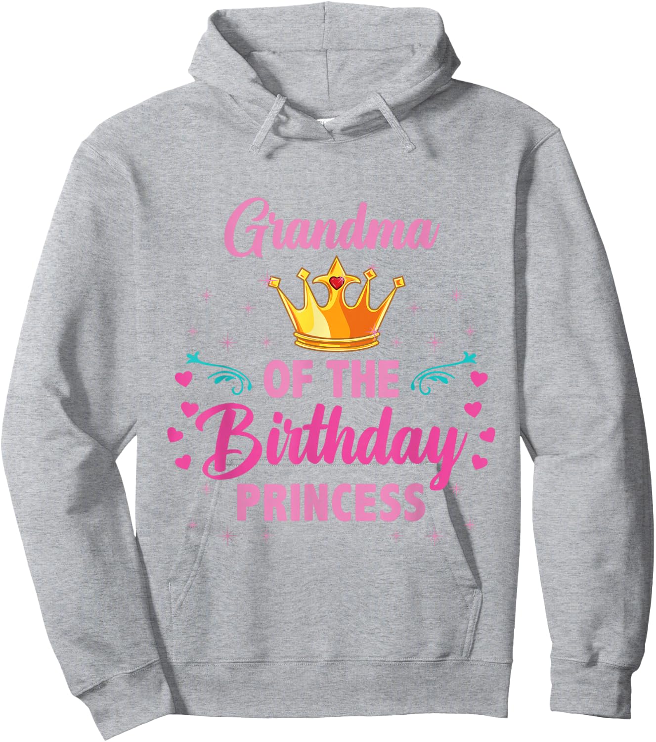 Grandma Of The Birthday Princess Hoodie - Hoodie | Ash