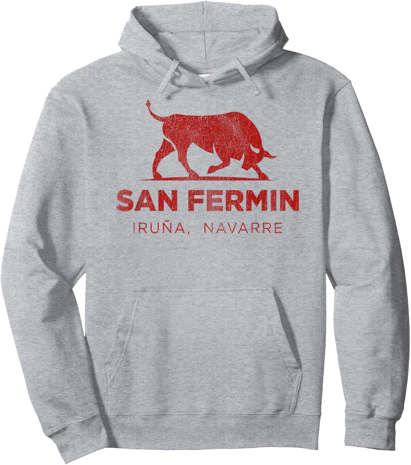 Camisetas de Espana / Spanish Shirts Pamplona Top | Basque Country San Fermin Women's - Grey, Small, Short Sleeve, , Classic Fit, Polyester 100% Hoodie - Hoodie | Ash