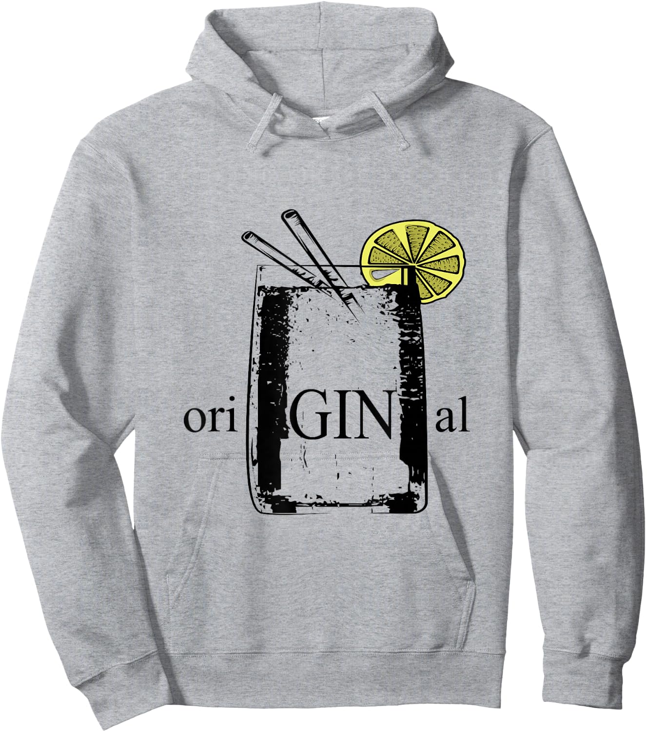 OriGINal Gin and Tonic Shirt Funny Longdrink Pun Hoodie - Hoodie | Ash