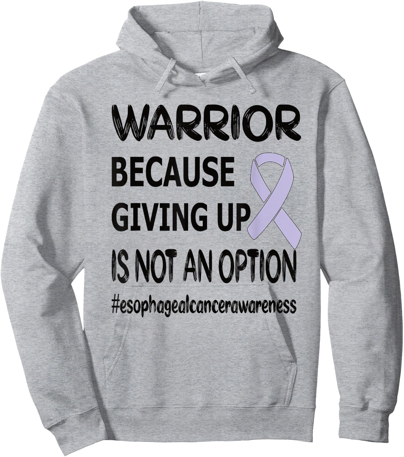 Esophageal Cancer Warrior Periwinkle Ribbon Cancer Survivor Hoodie - Hoodie | Ash