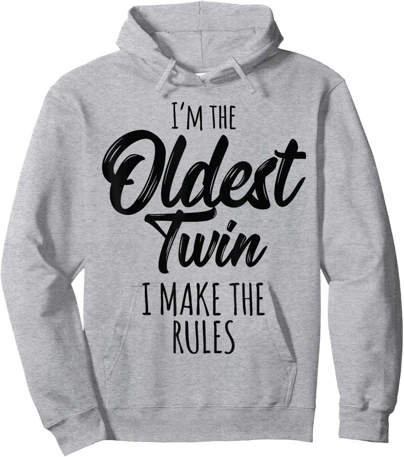 Twins Shirt Matching Birthday Sibling Oldest Twin Hoodie - Hoodie | Ash