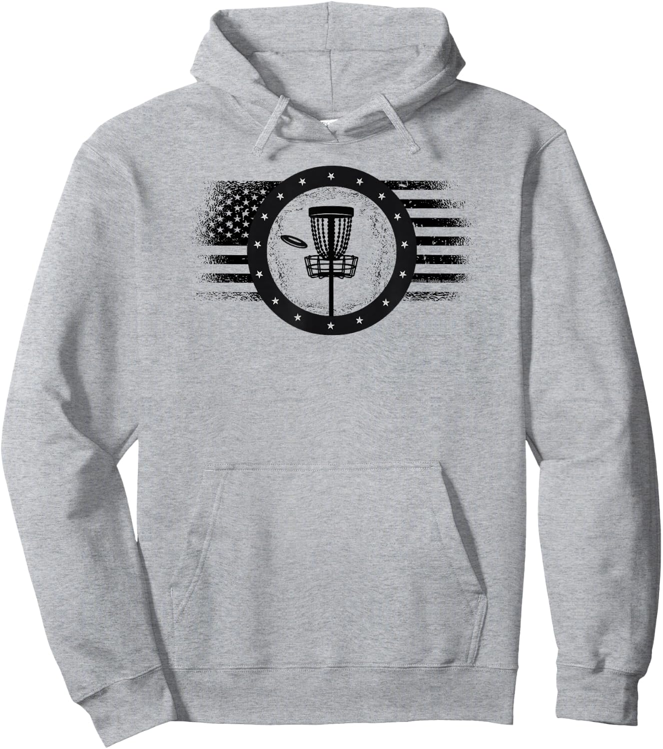 Cool Disc Golf Sport USA Grunge Flag - Disc Golf Hoodie - Hoodie | Ash