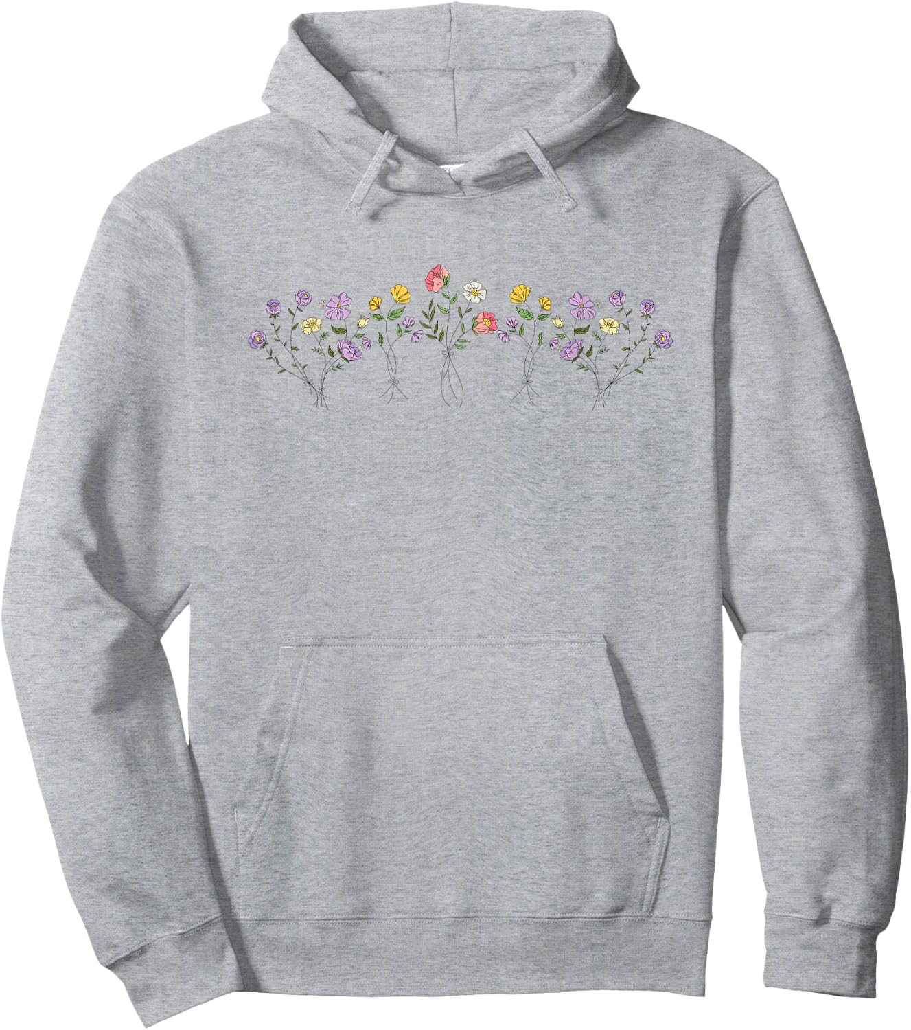 Vintage Inspired Botanical Flower Gardener Naturalist Flower Hoodie - Hoodie | Ash