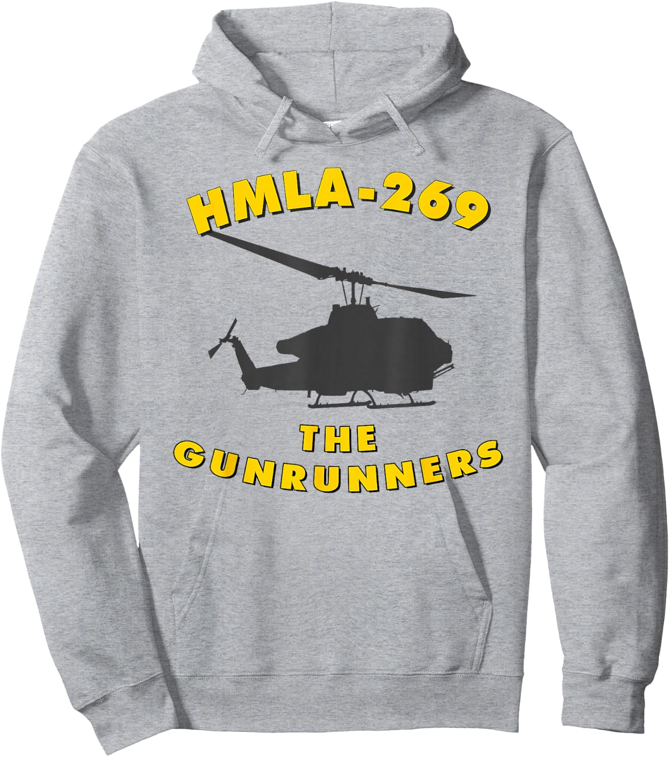 HMLA-269 Gunrunners Helicopter Attack Squadron AH-1W Hoodie - Hoodie | Ash