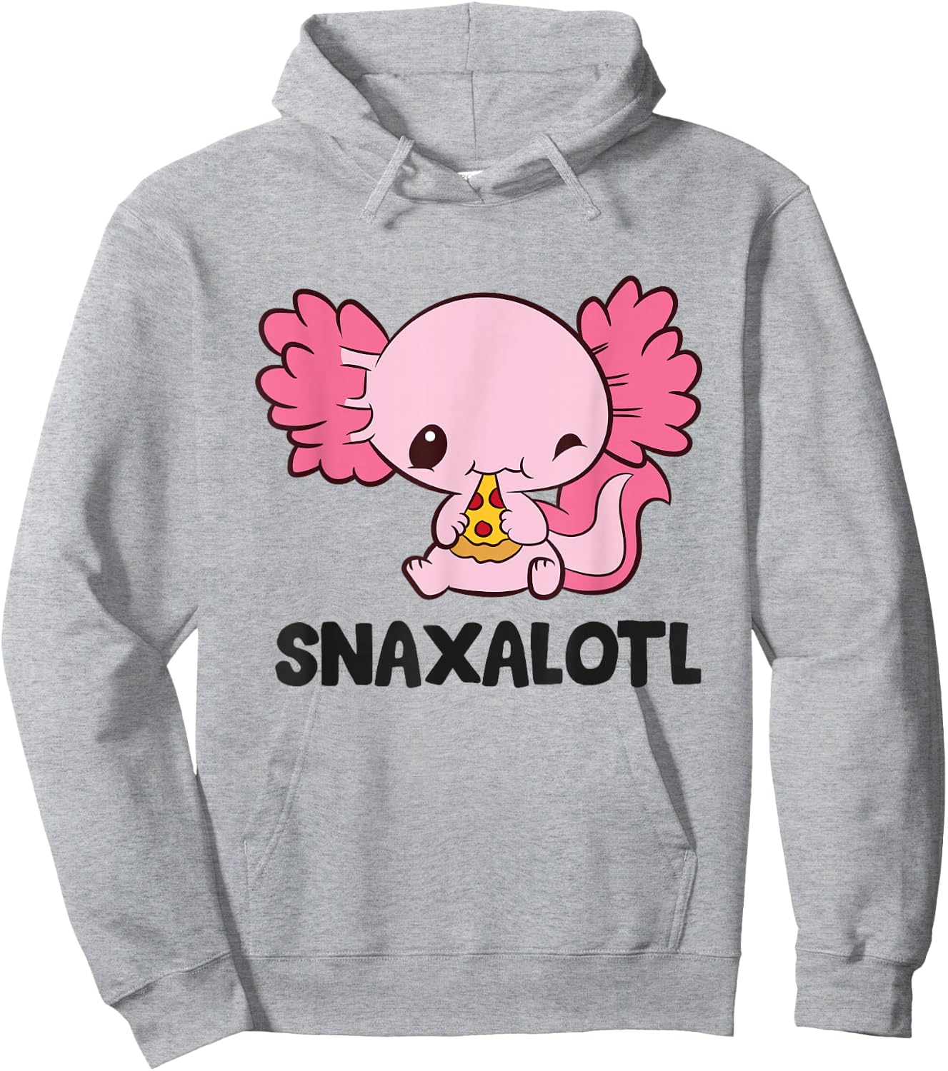 Snaxalotl Love Axolotls Cute Axolotl With Pizza Hoodie - Hoodie | Ash