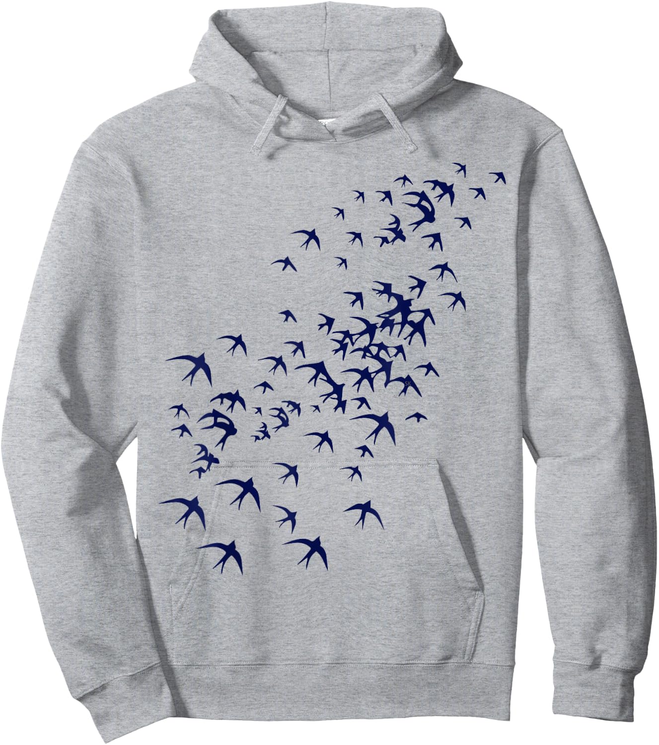 Swarm of Swallows Flying - Flock of Birds for Nature Lovers Hoodie - Hoodie | Ash