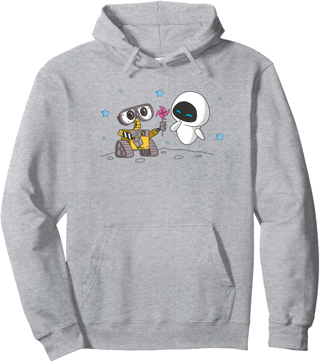 Disney Wall-E & Eve Moonscape Pinwheel Small Hoodie - Hoodie | Ash