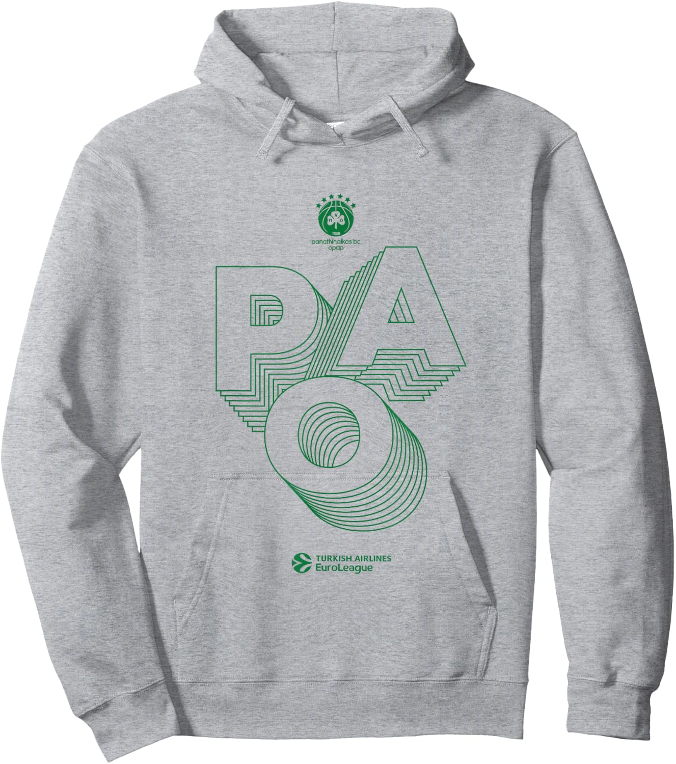 Panathinaikos Collection Green Logo Hoodie - Hoodie | Ash