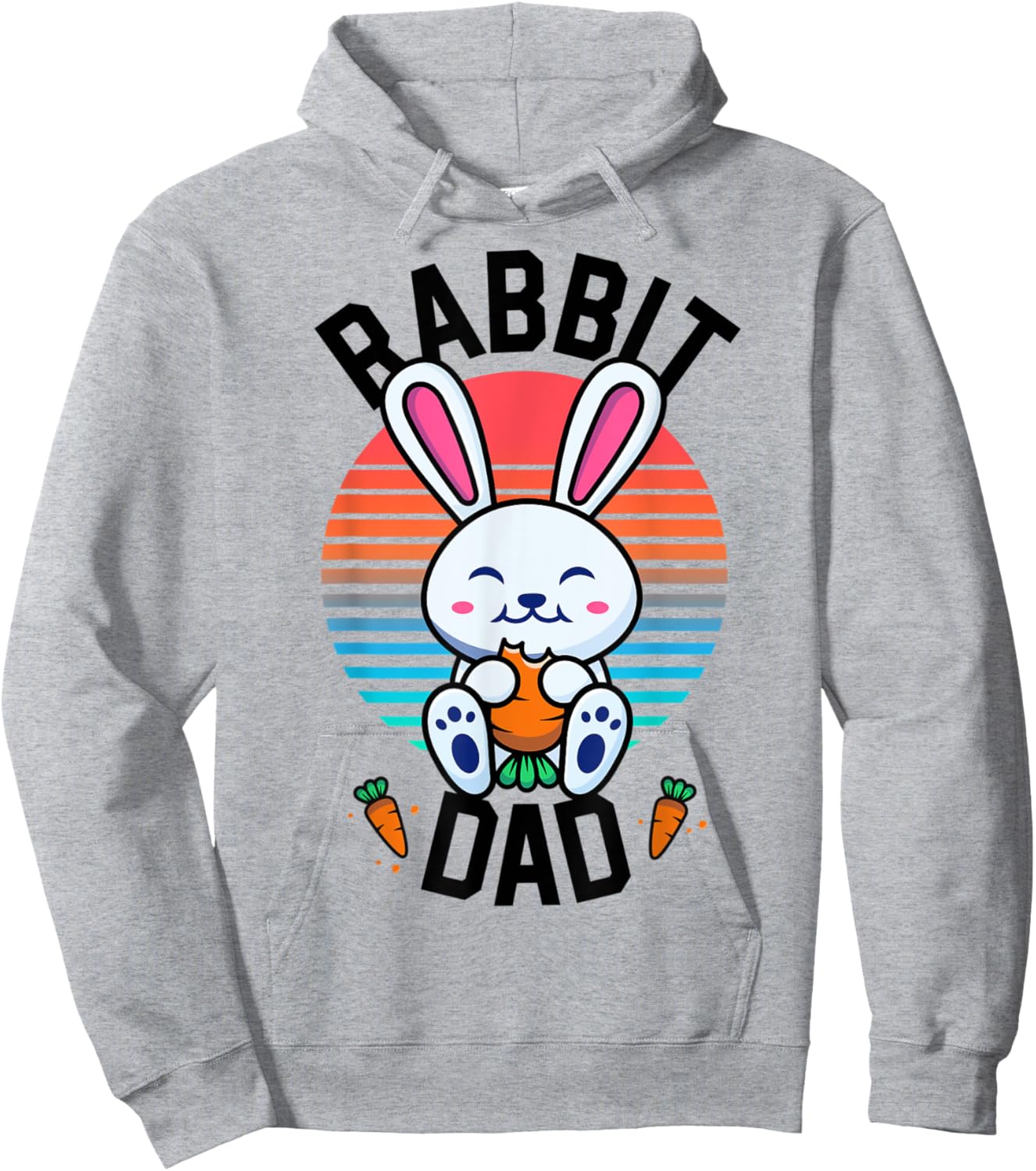Rabbit Dad Bunny Shirt For Boys Men Rabbit Lover Gifts Pet Hoodie - Hoodie | Ash