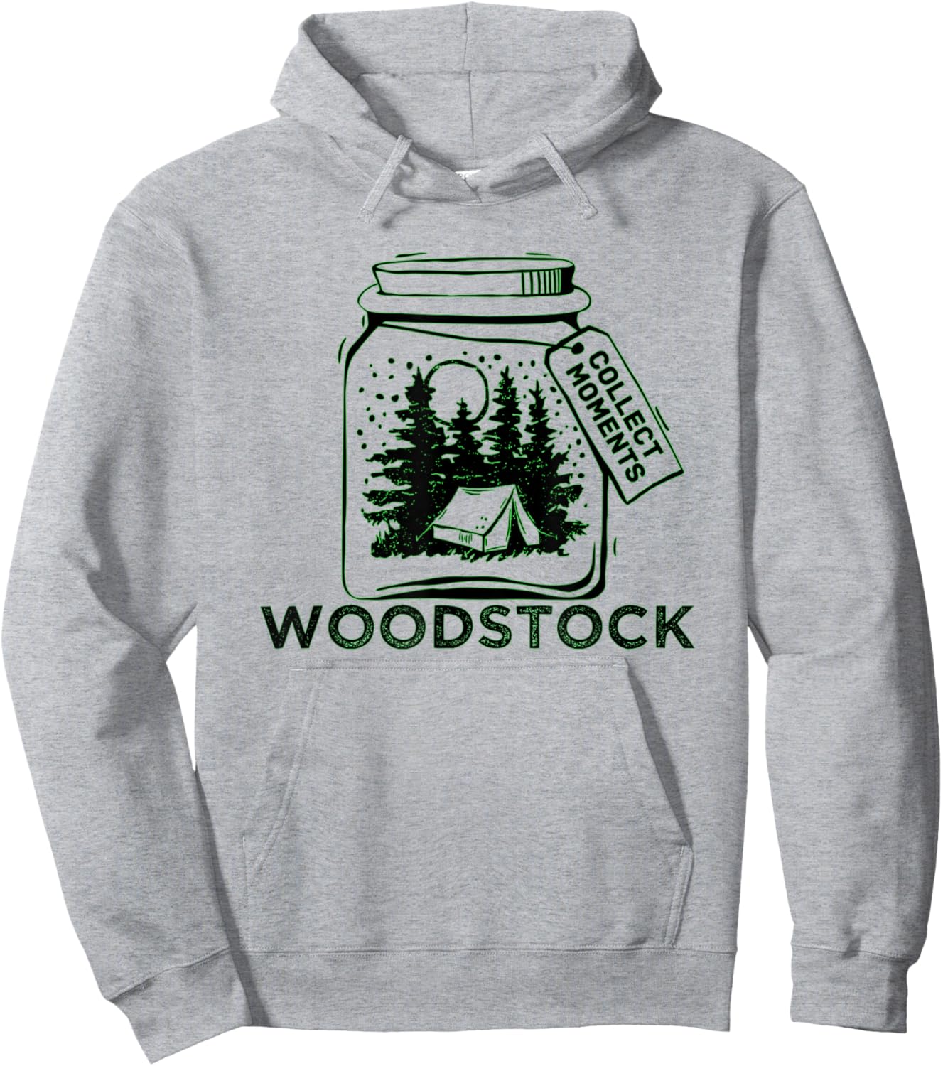Vintage Woodstock, New York Souvenir Hoodie - Hoodie | Ash