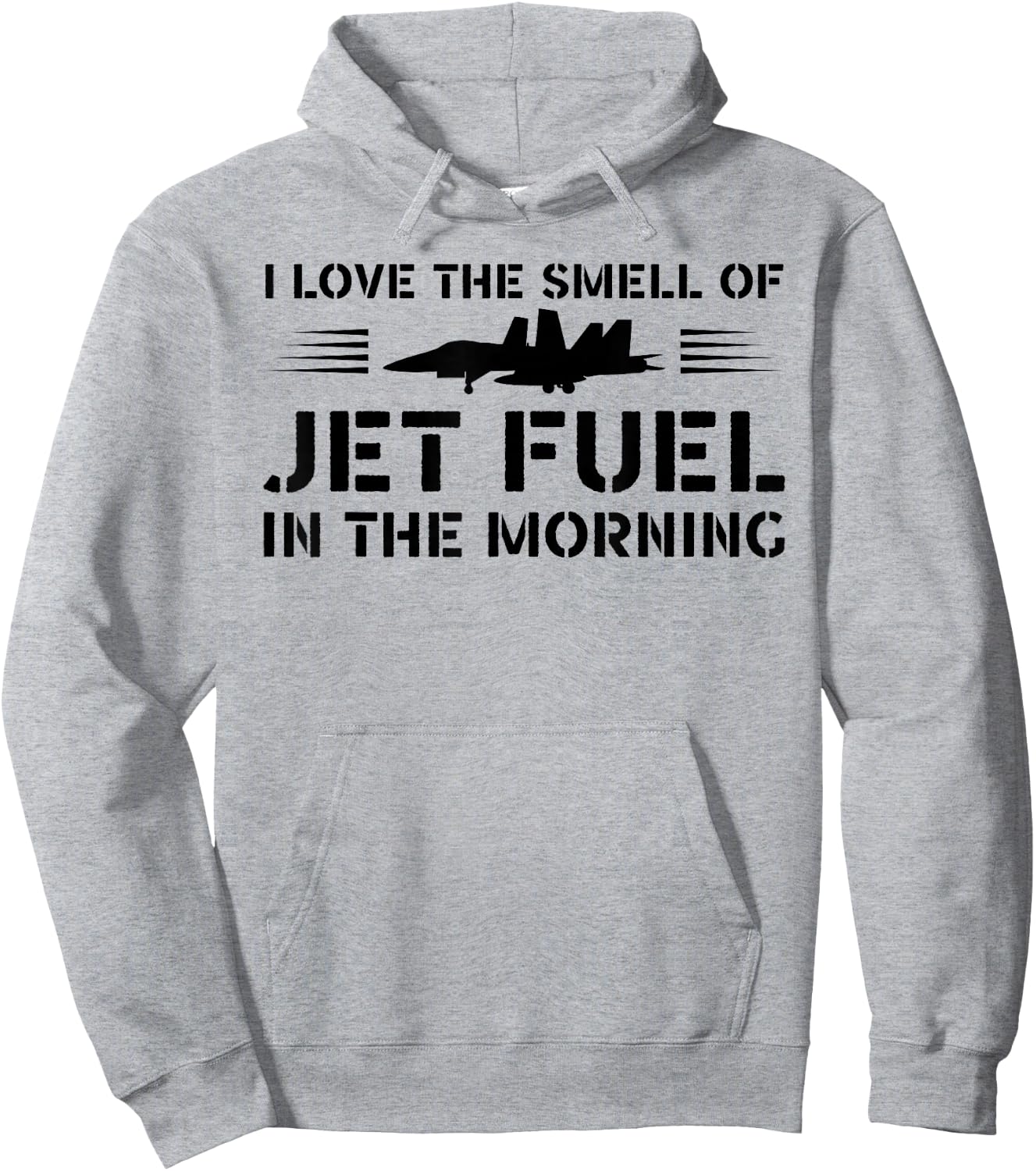 I Love Smell Jet Fuel In The Morning - Vintage Pilot Hoodie - Hoodie | Ash