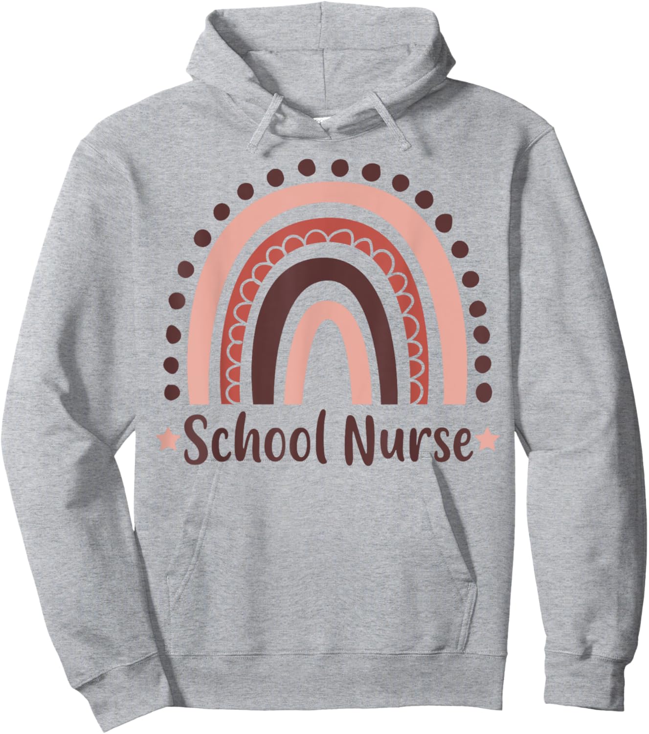 School Nurse Boho Rainbow apparel Cute Teaching Hoodie - Hoodie | Ash