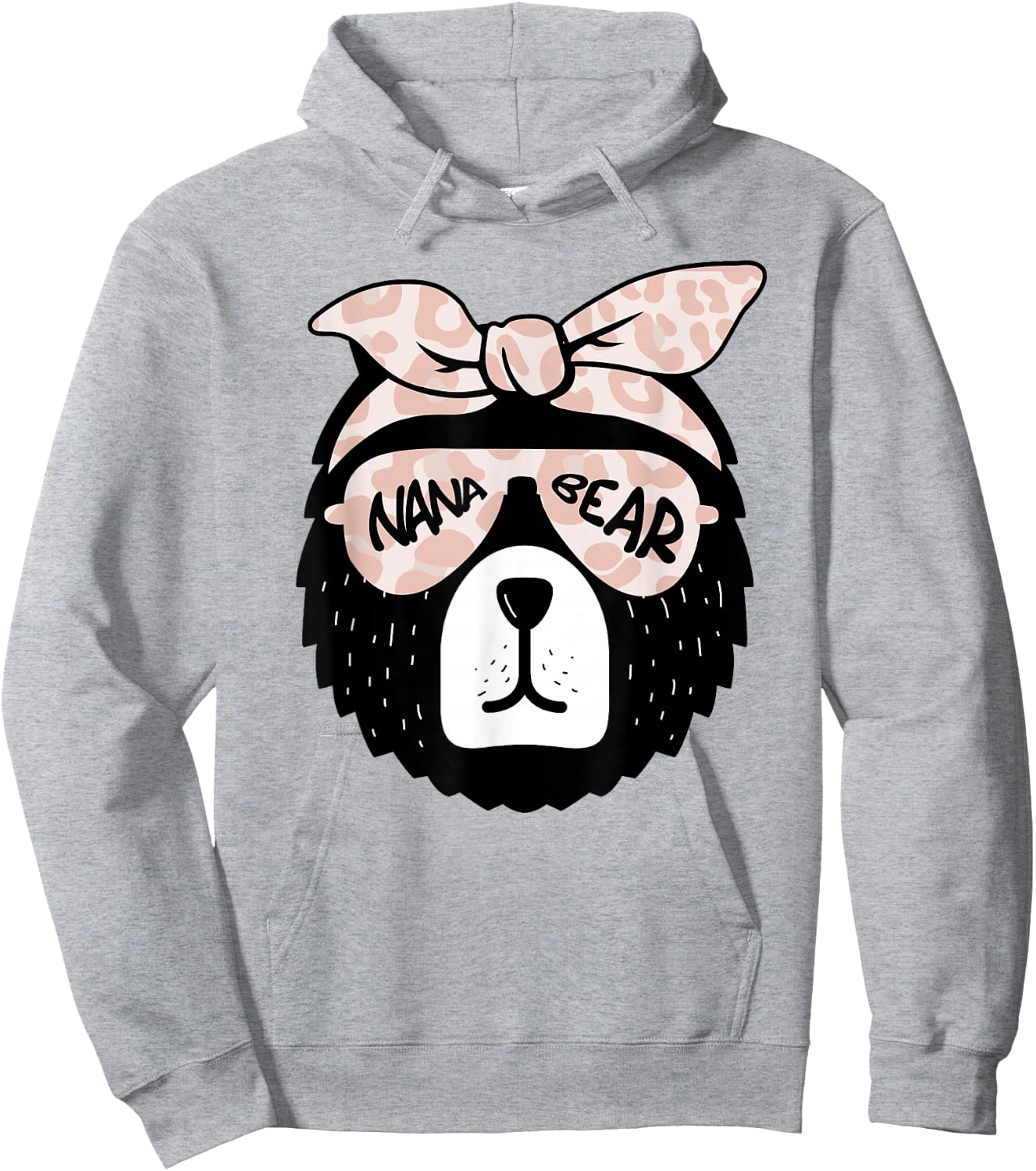 Cute Nana Bear Face Sunglasses Mother Mom Mommy Mother's Day Hoodie - Hoodie | Ash