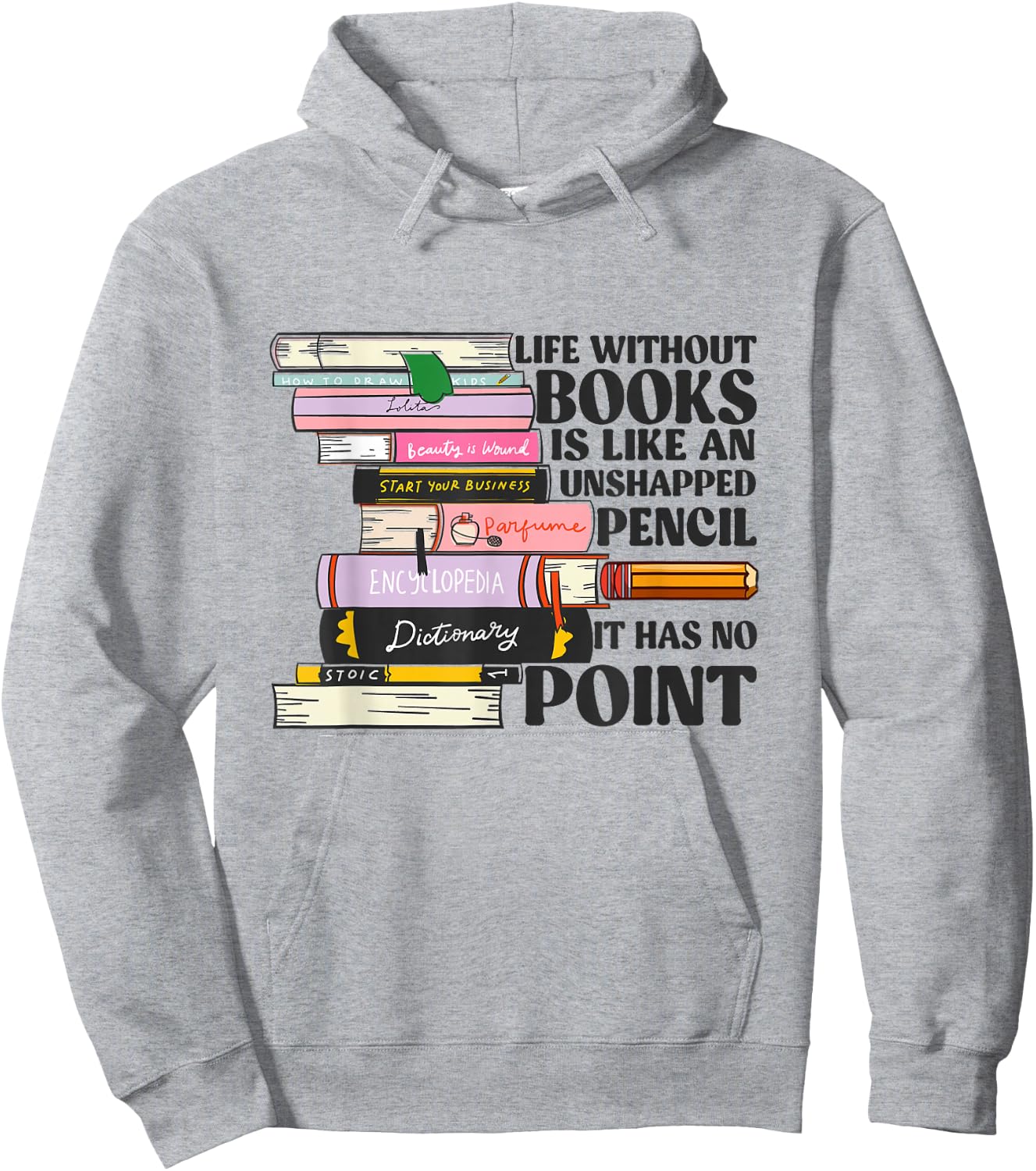 Books Reading Lovers Bookworm Funny Librarian Book Nerd Read Hoodie - Hoodie | Ash