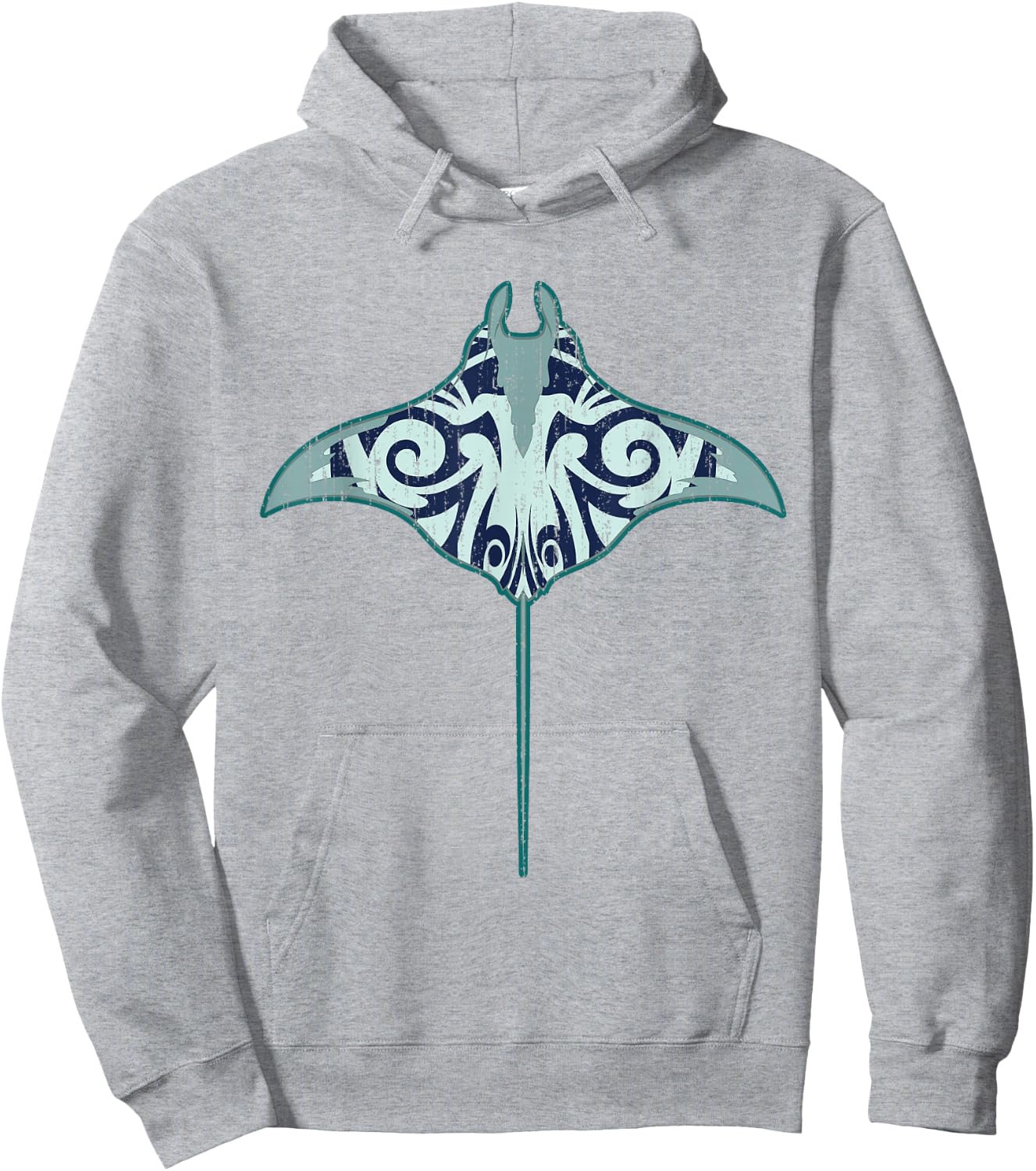 Stingray Ocean Animal Hawaii Tattoo Sea Animal Ray Hoodie - Hoodie | Ash