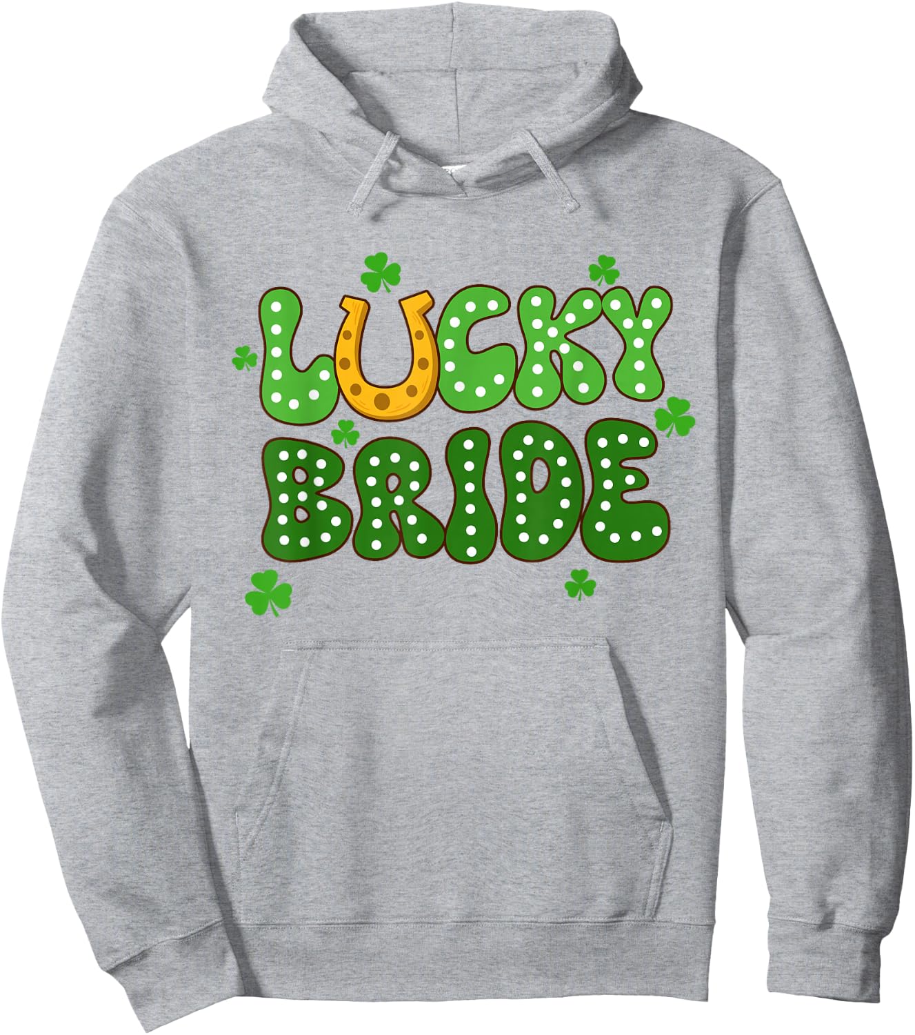 St Patricks Day Bachelorette Party Lucky Bride Bach Party Hoodie - Hoodie | Ash