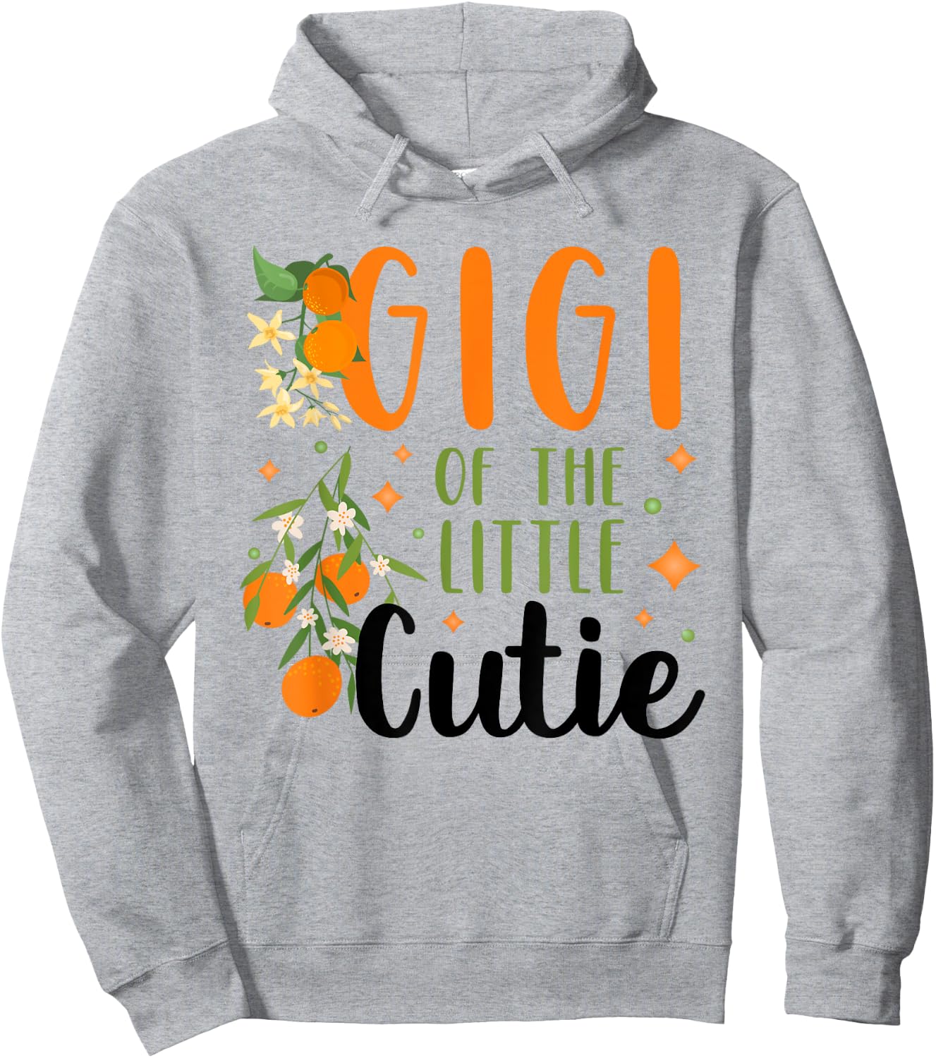 Gigi Little Cutie Baby Shower Orange 1st Birthday Party Hoodie - Hoodie | Ash