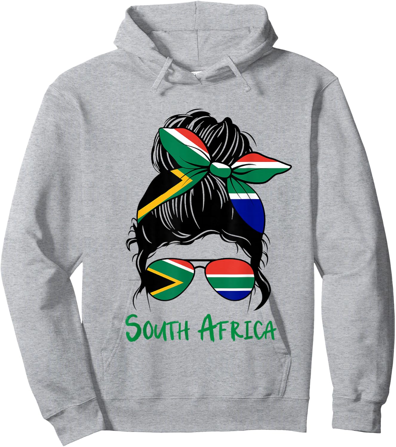 South Africa Girl South African Girl South Africa Woman Flag Hoodie - Hoodie | Ash