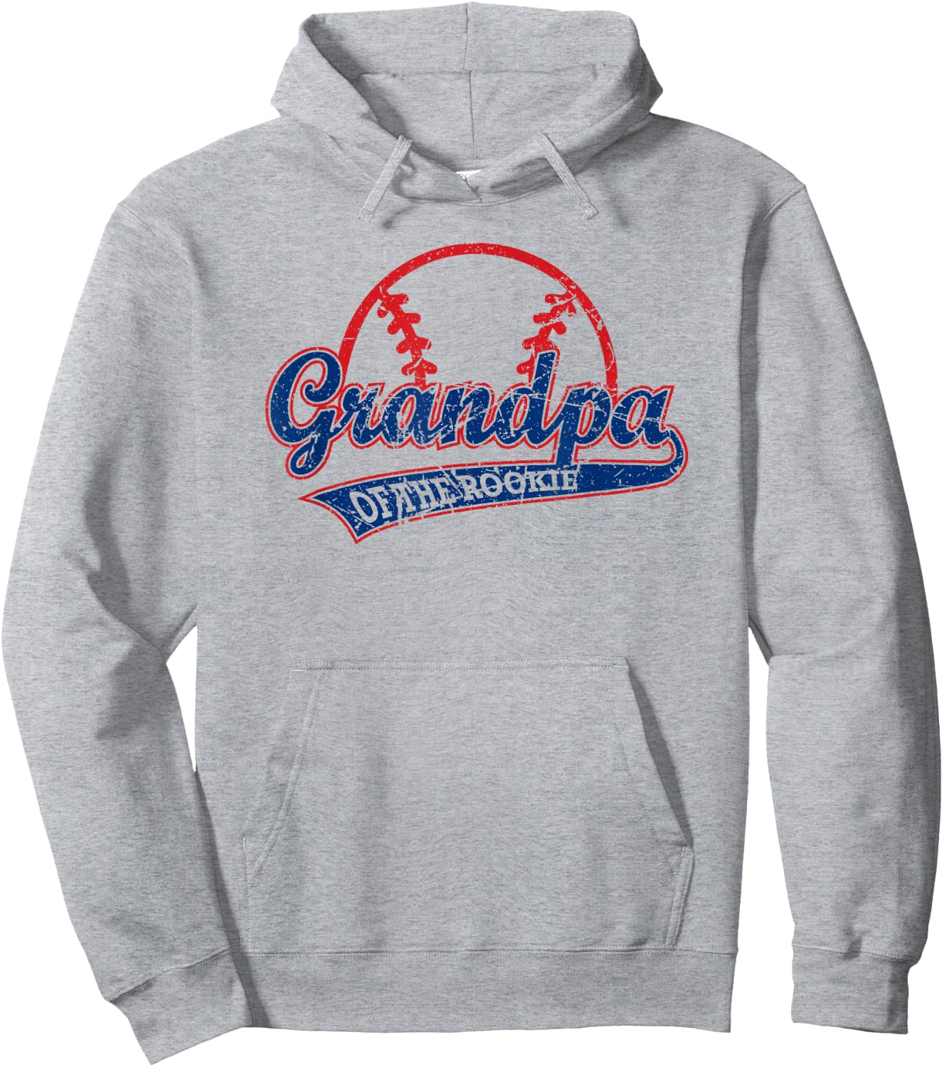 Funny Vintage Baseball Grandpa of the Rookie Hoodie - Hoodie | Ash