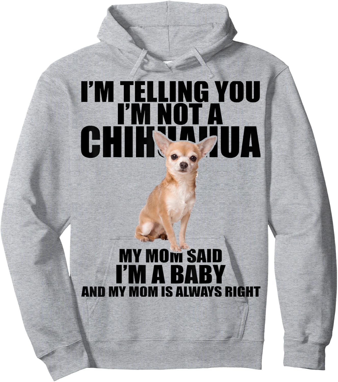 Chihuahua Dog Shirt I'm telling you I'm not a Chihuahua Hoodie - Hoodie | Ash