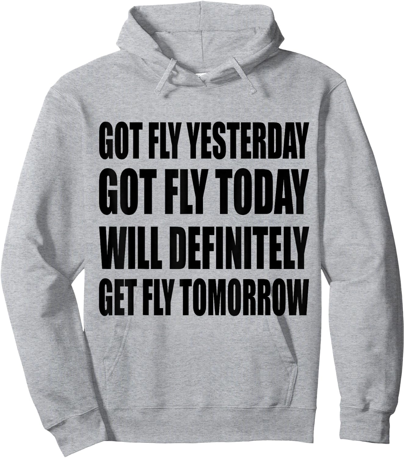 Got Fly Yesterday Got Fly Today Will Definitely Fly Tomorrow Hoodie - Hoodie | Ash