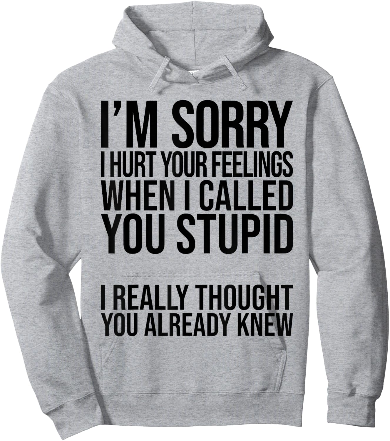 I'm Sorry I Hurt Your Feelings When I Called You Stupid Hoodie - Hoodie | Ash