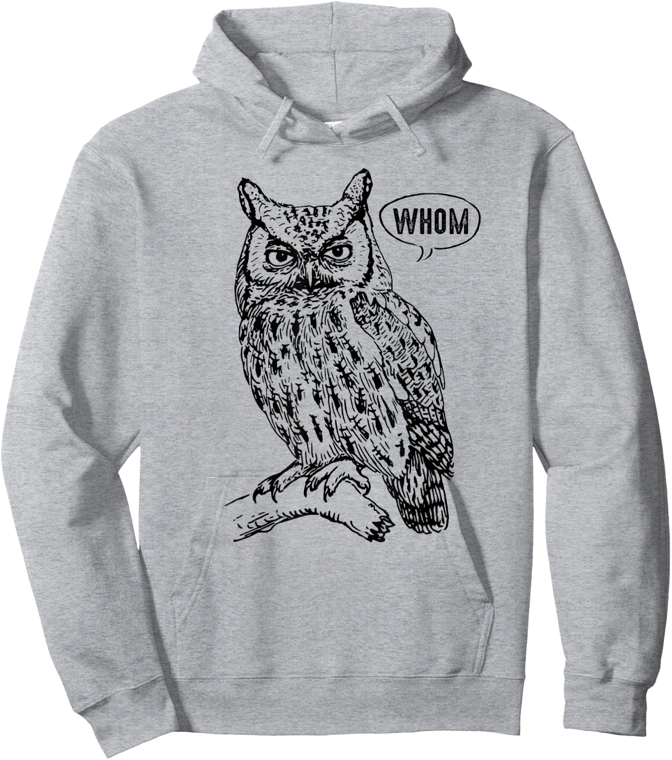 Funny English Teacher Grammar Gift Who Whom Owl Cute Bird Women Kids Hoodie - Hoodie | Ash
