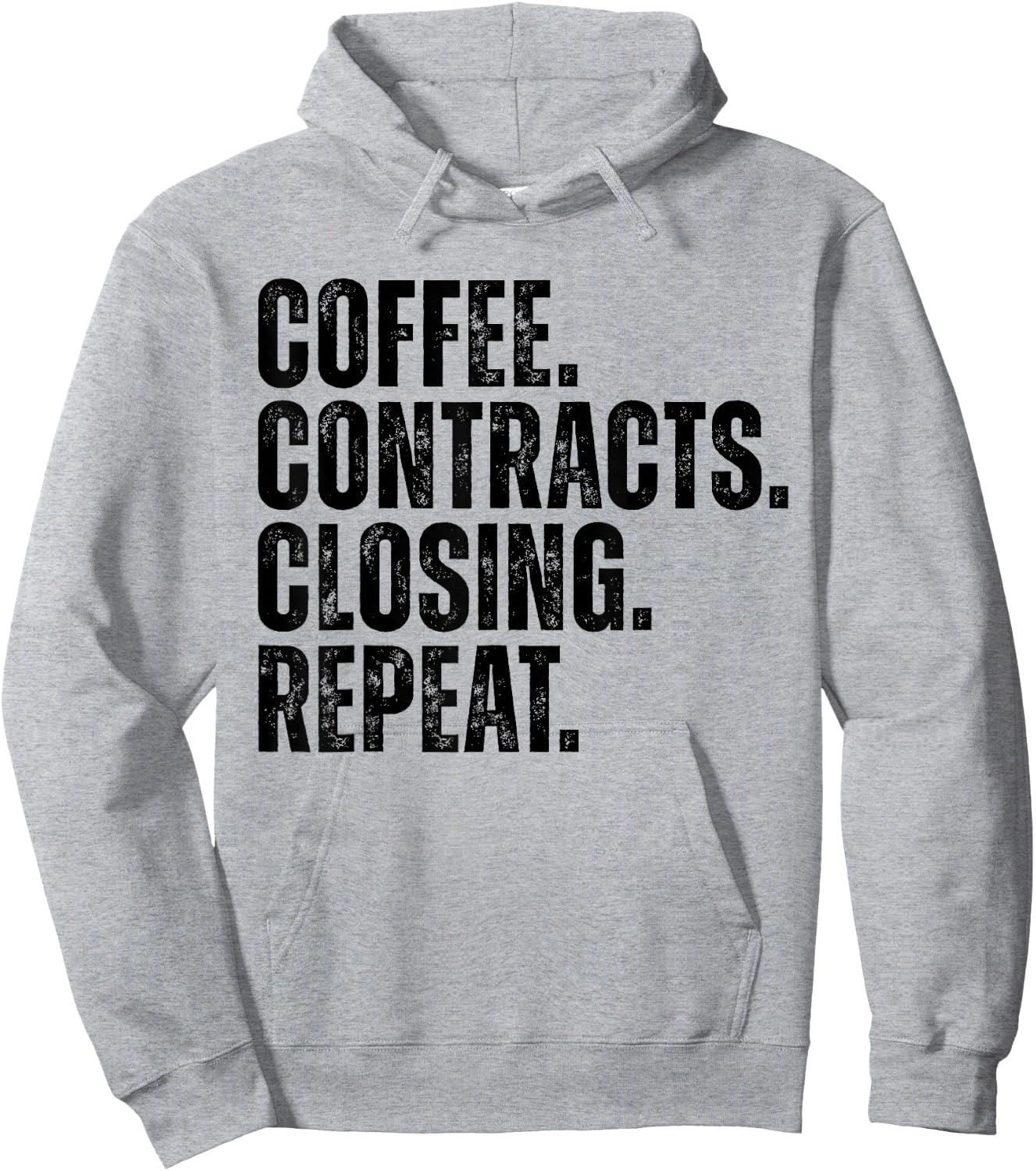 Coffee Contracts Closing Funny Real Estate Agent Hoodie - Hoodie | Ash
