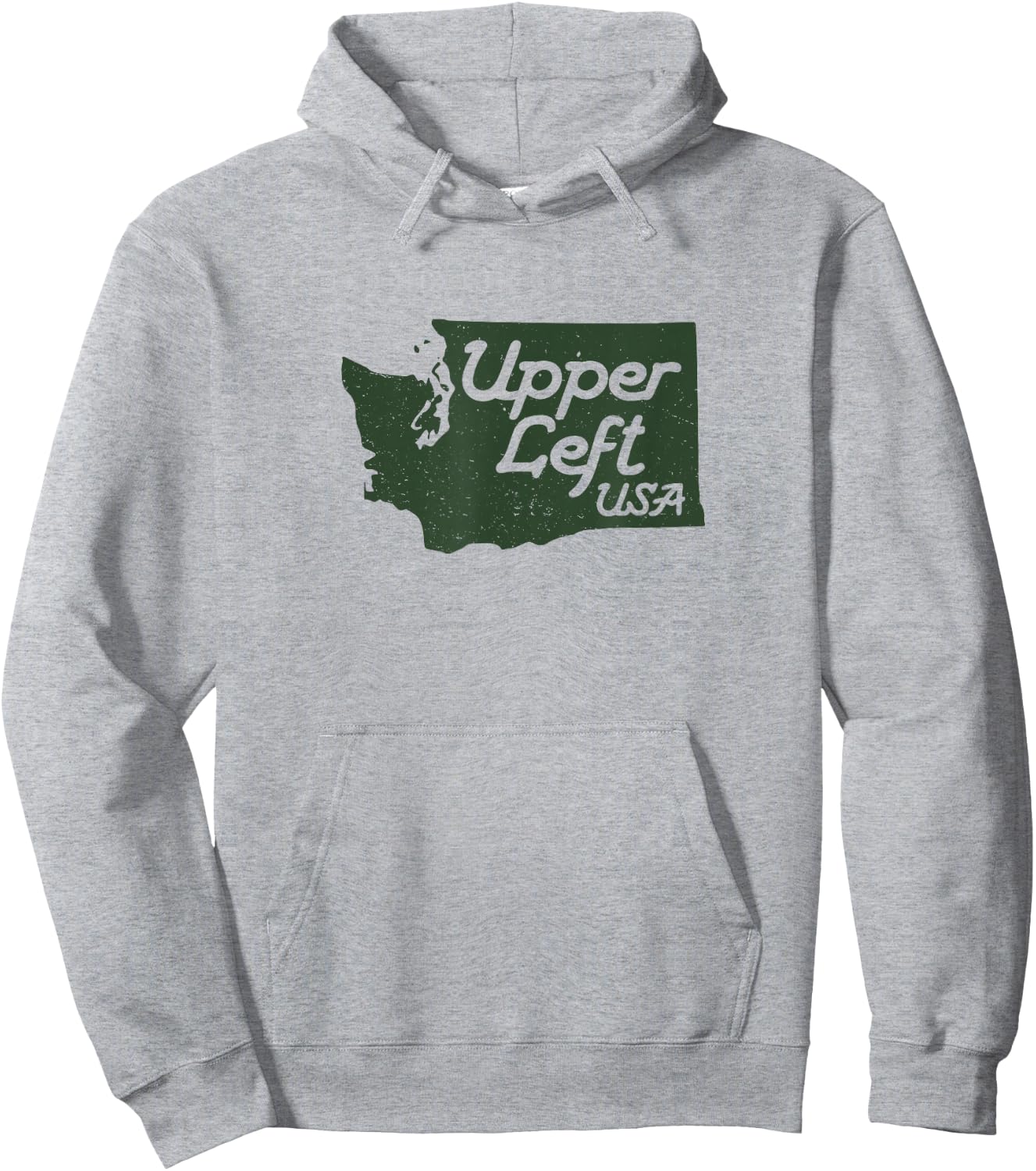 Upper Left USA T Shirt PNW Pacific Northwest Hoodie - Hoodie | Ash