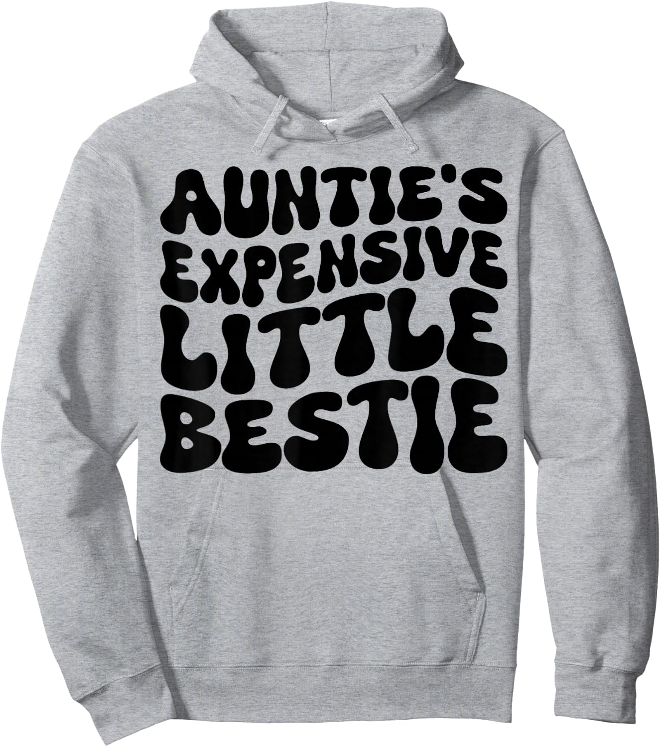 Auntie's Expensive Little Bestie, Groovy New Aunt Nephew Hoodie - Hoodie | Ash