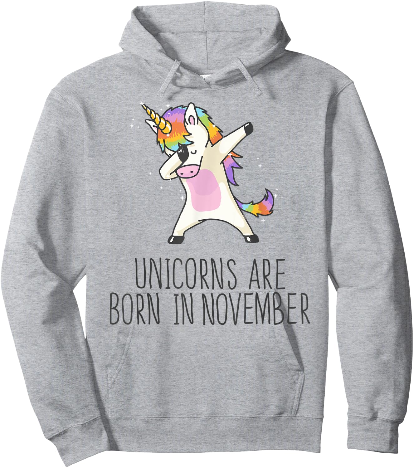 Unicorns are Born in November Cute T Shirt Dabbing Hip Hop Hoodie - Hoodie | Ash