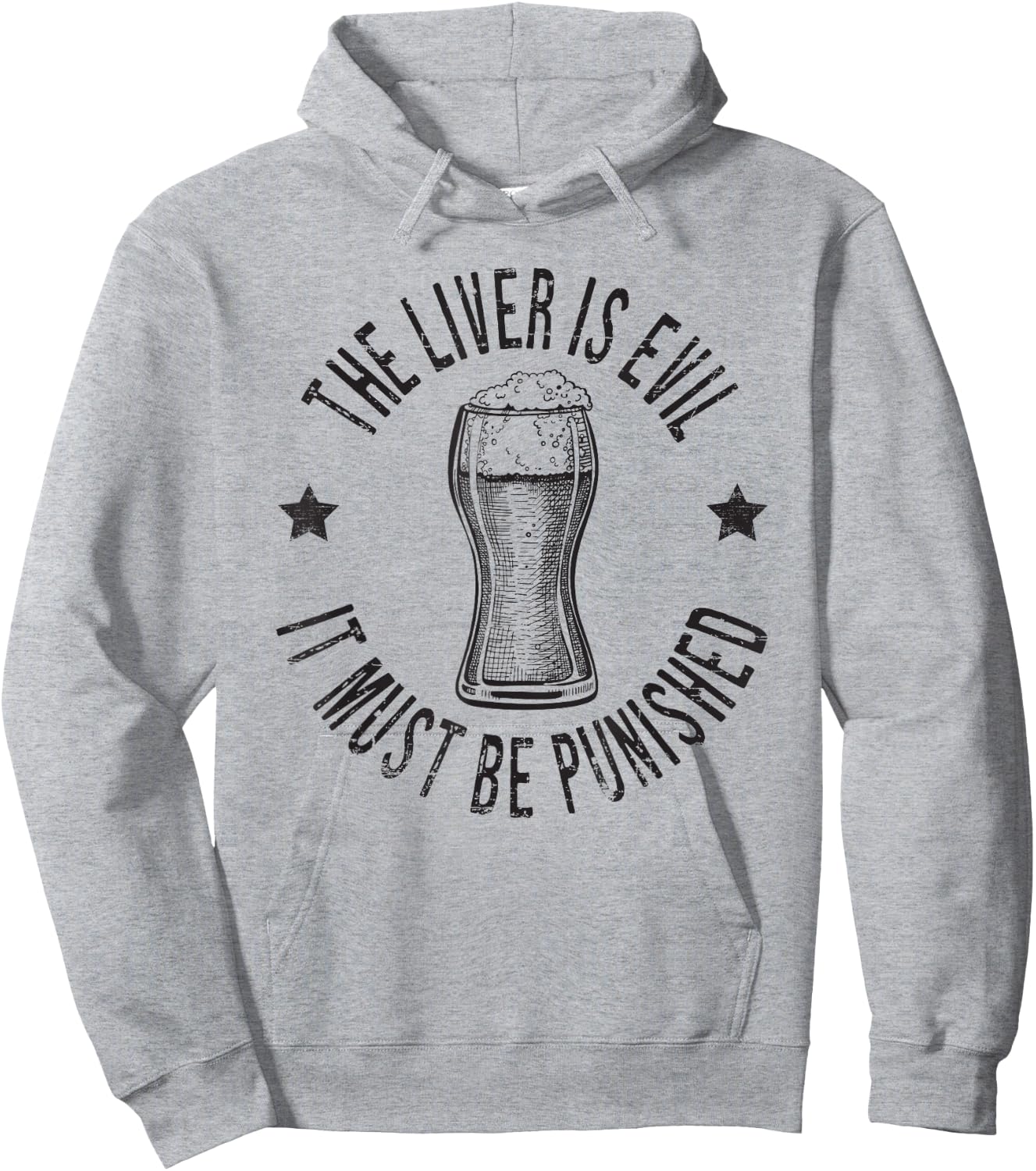 The Liver Is Evil It Must Be Punished Funny Day Drinking Hoodie - Hoodie | Ash