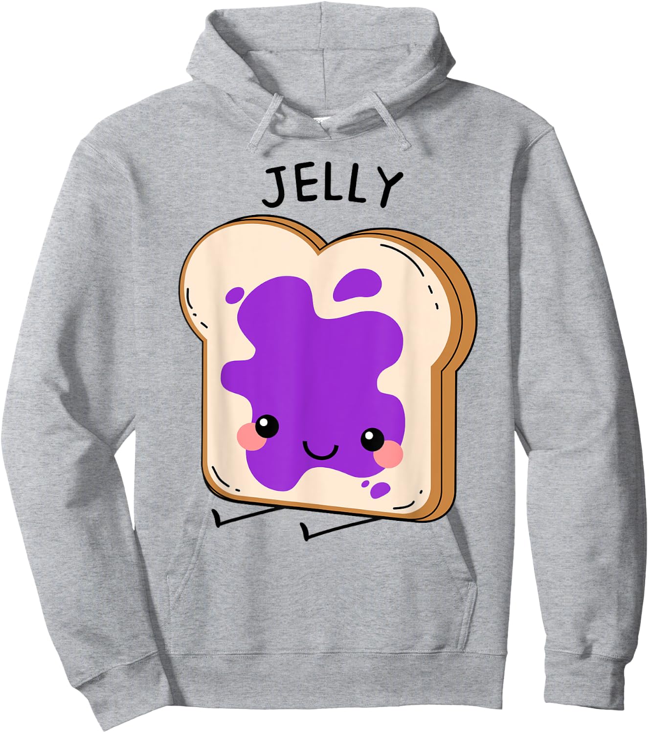 Jelly Matching Halloween Costume Set DIY Peanut Butter Shirt Hoodie - Hoodie | Ash