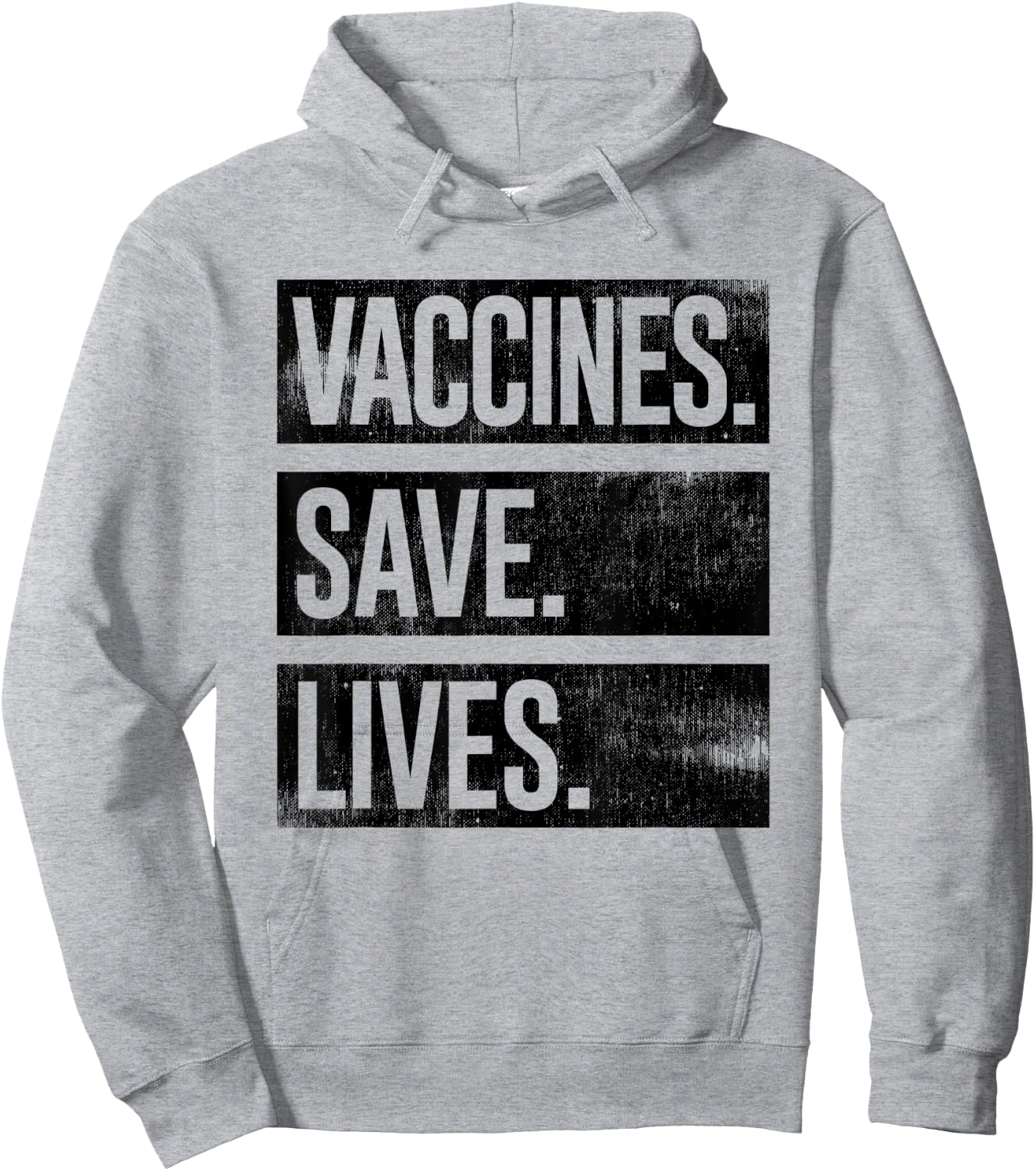 Cool Distressed Pro Vaccine - Vaccines Save Lives Hoodie - Hoodie | Ash