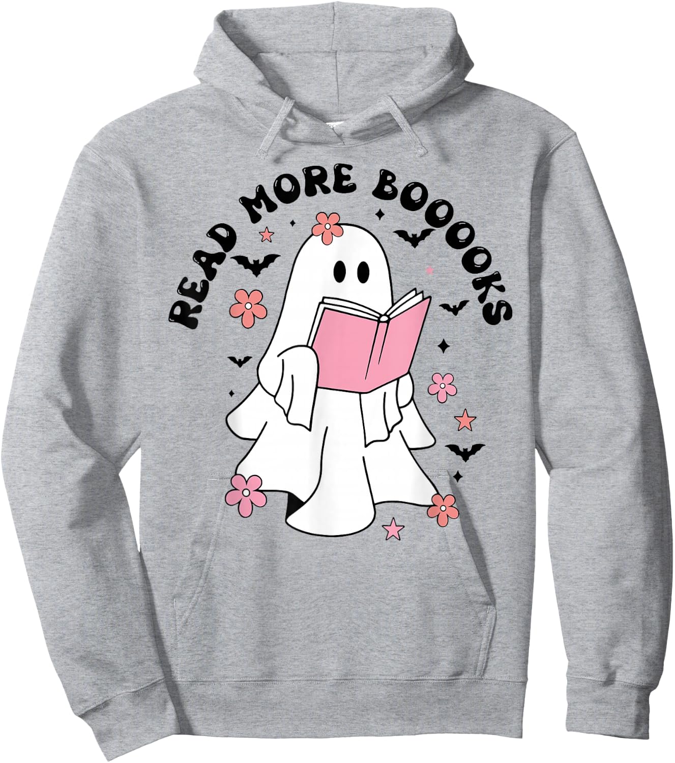 Groovy Booooks Ghost Read More Books Funny Teacher Halloween Hoodie - Hoodie | Ash